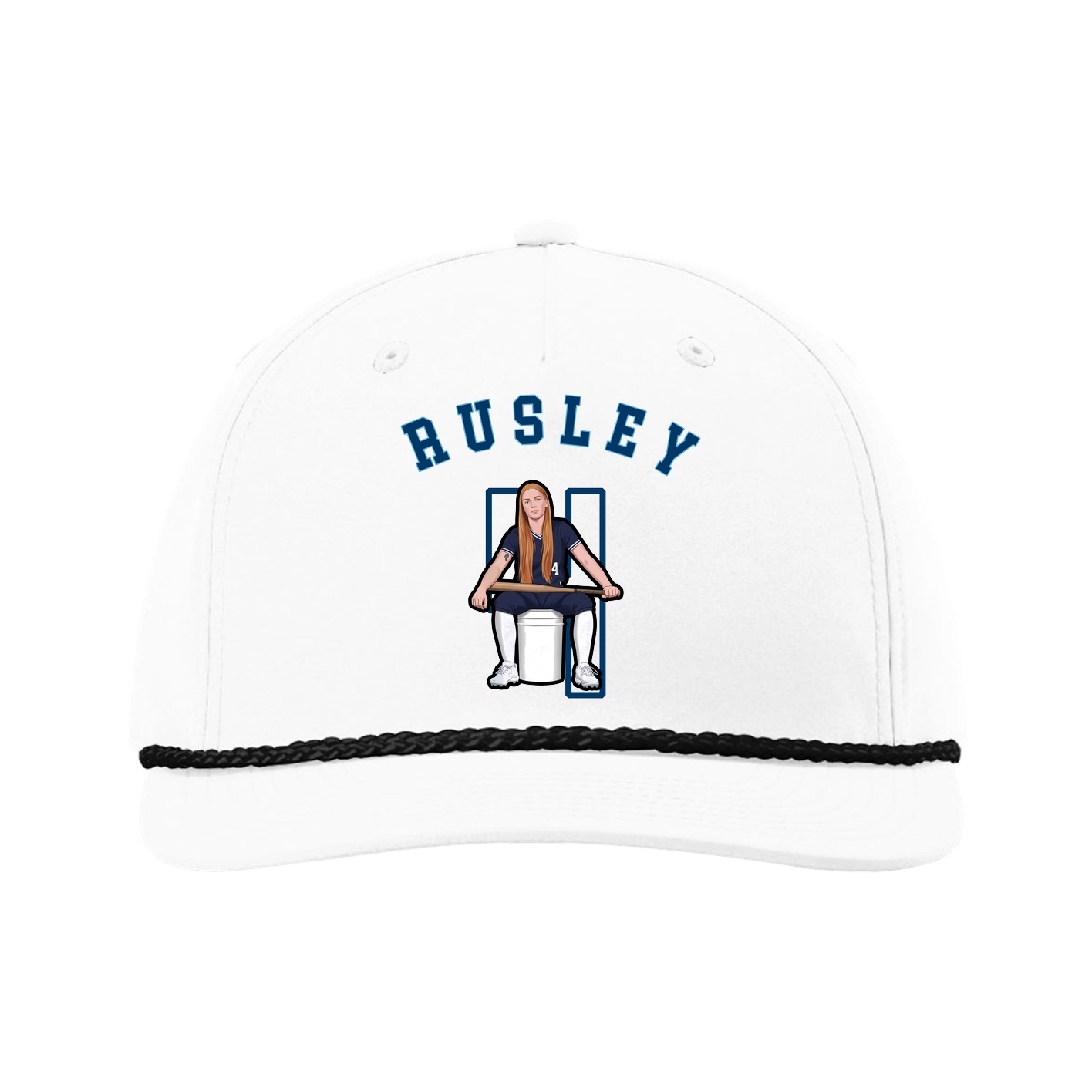 Five-Panel Classic Rope Cap — Shirsey Arch in White