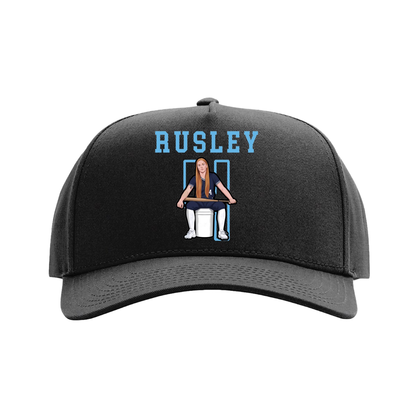 Full Fabric Five-Panel Champ Cap — Shirsey in Black