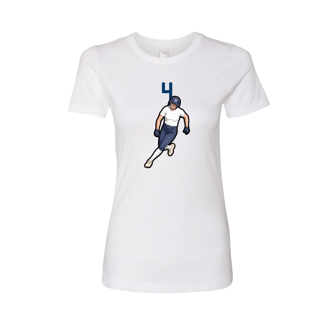 Fitted Women's Tee — Number Top in White