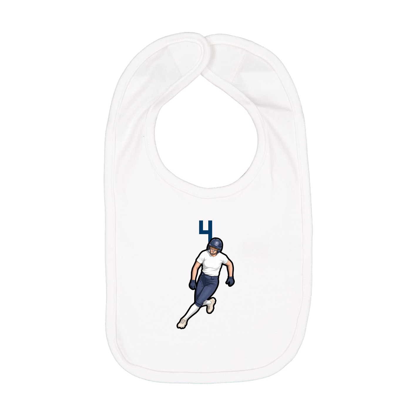 Infant Bib — Number Top in White
