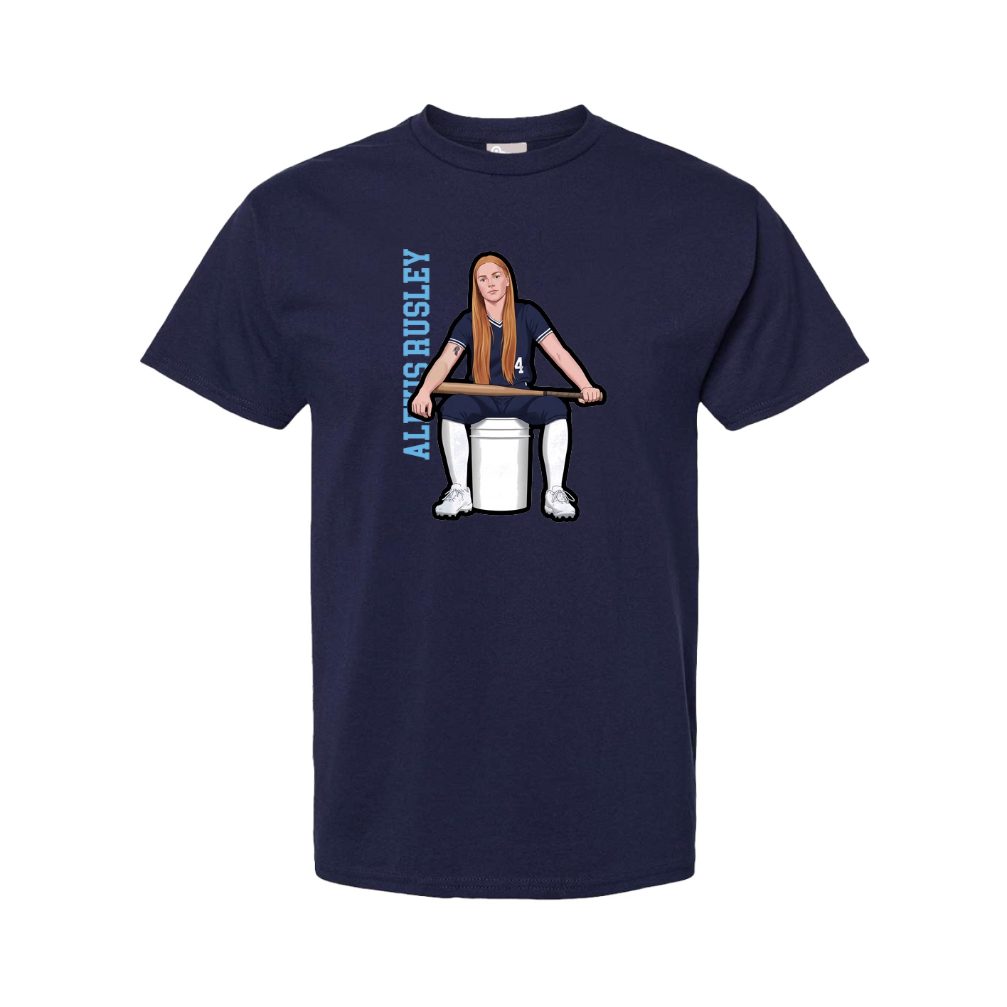 Tee — Name Vertical in Navy