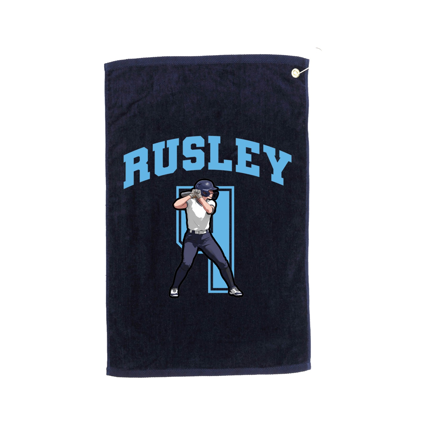 Golf Towel — Number in Navy