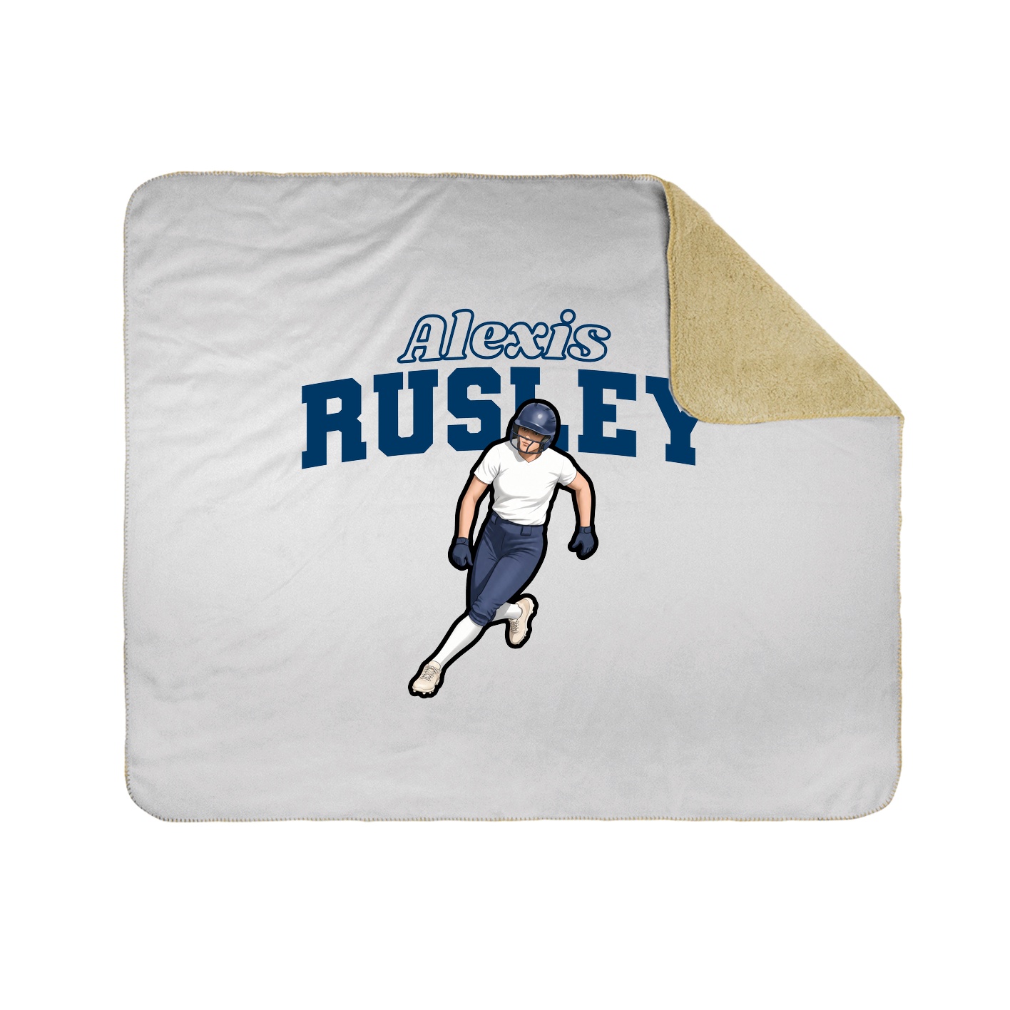 Throw Blanket — Name Arch in White