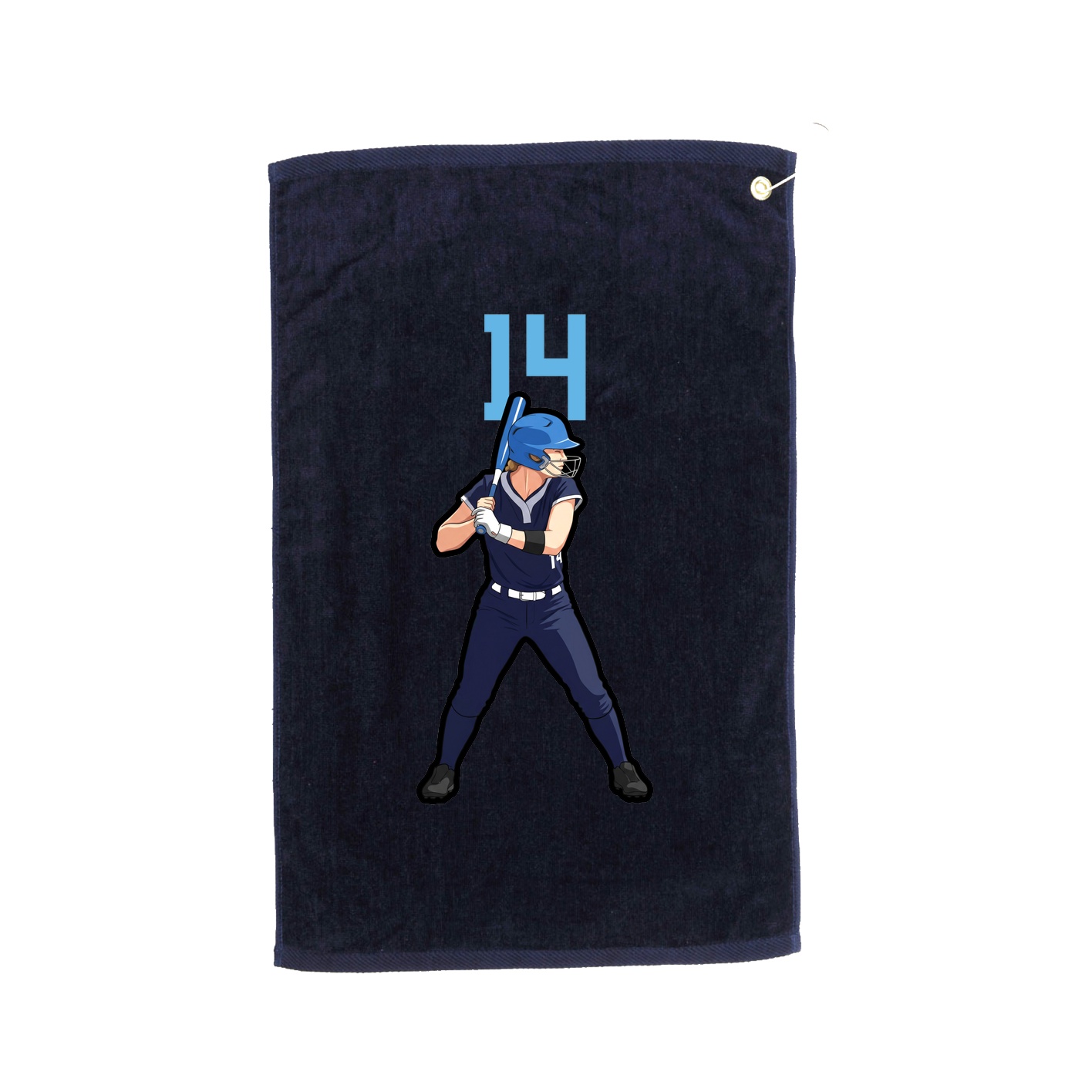 Golf Towel — Number Top in Navy