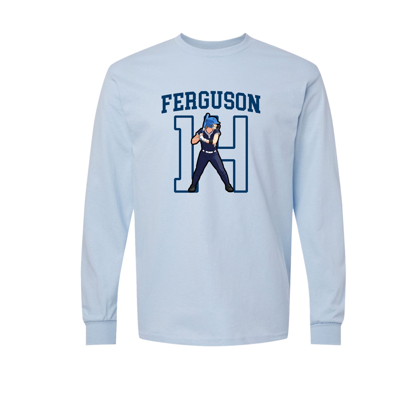 Long Sleeve Tee — Shirsey in Light Blue