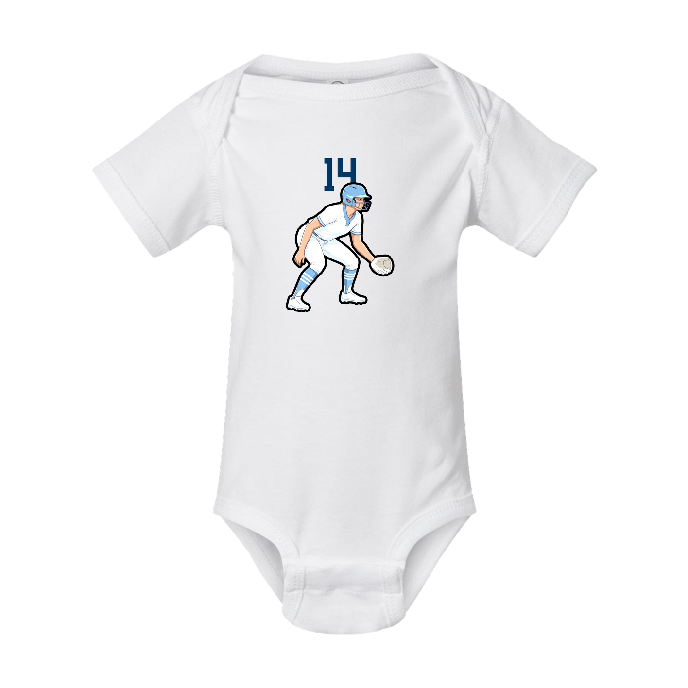 Baby Onesie — Number Top in White