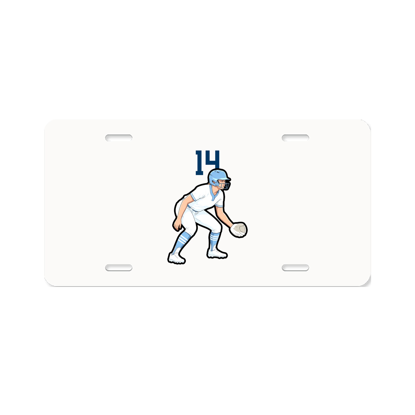 License Plate — Number Top in Classic