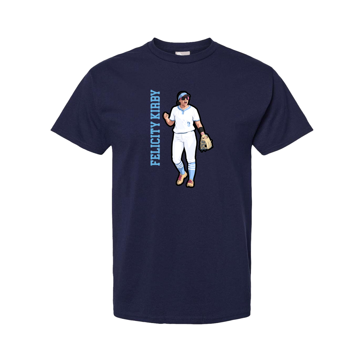 Tee — Name Vertical in Navy