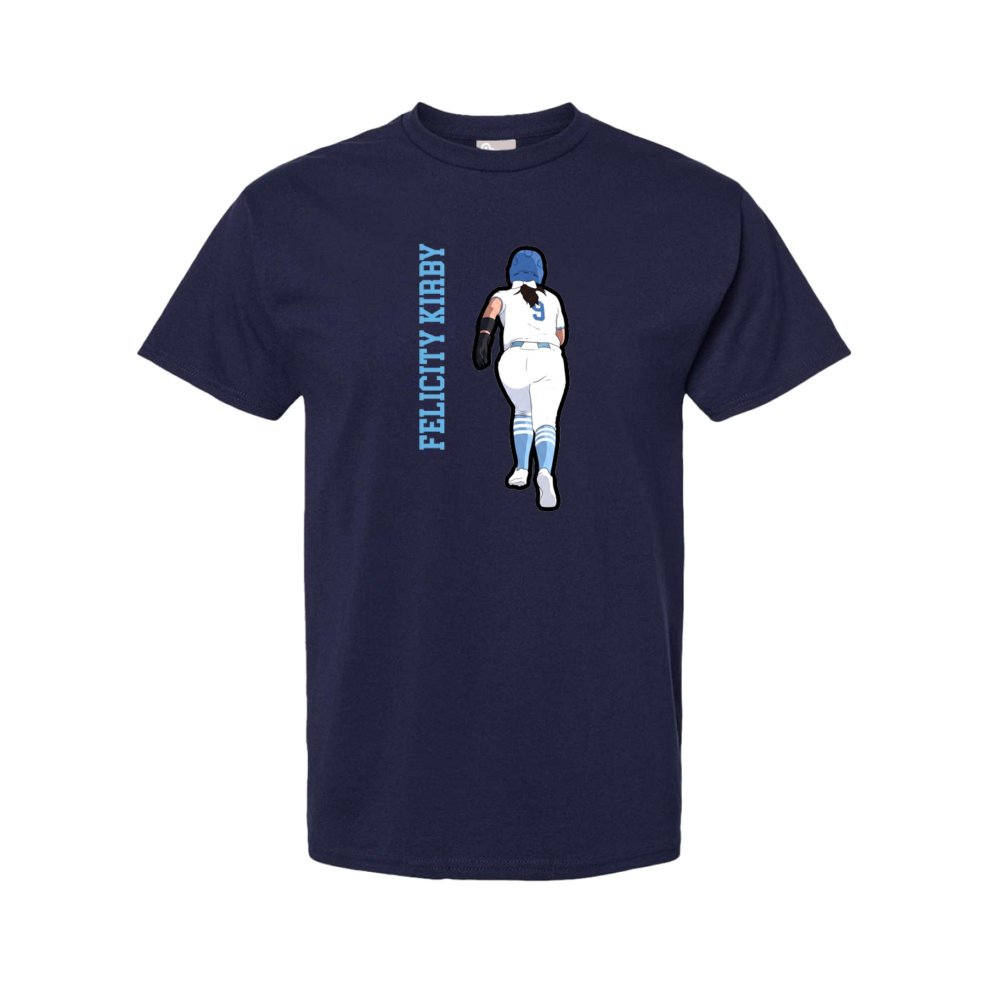 Youth Tee — Name Vertical in Navy