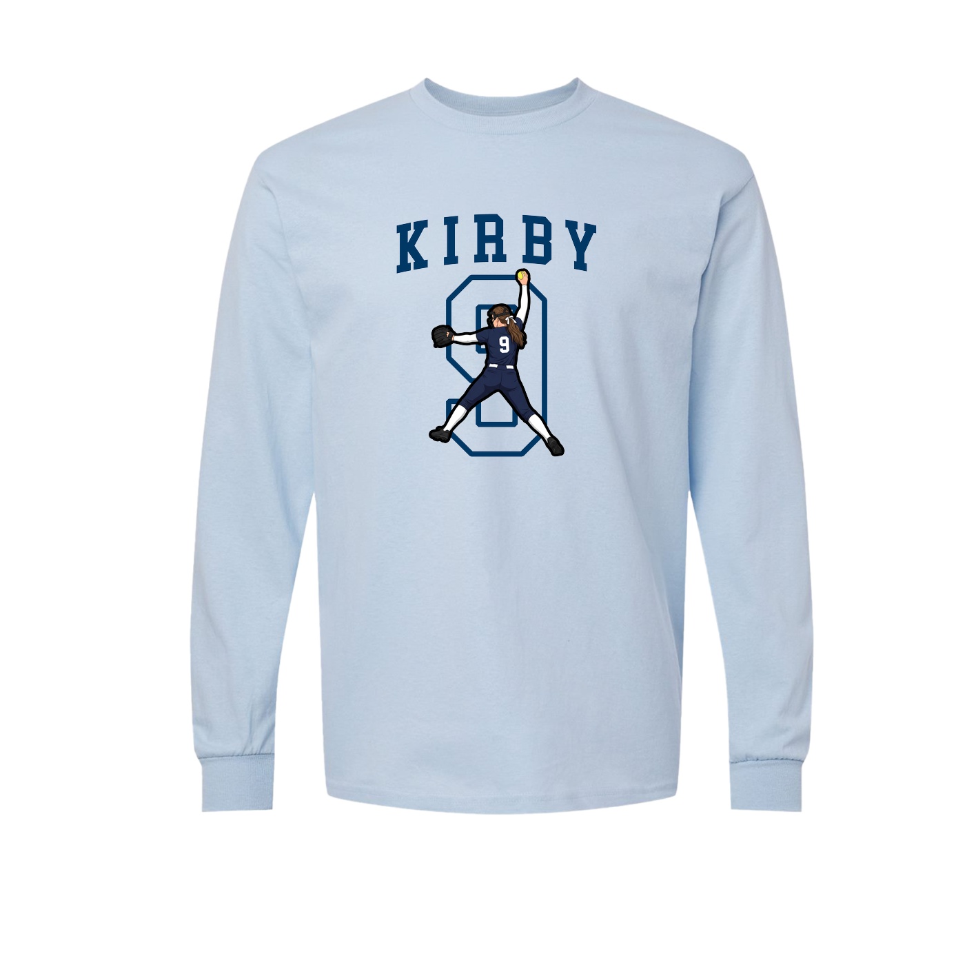 Long Sleeve Tee — Shirsey in Light Blue