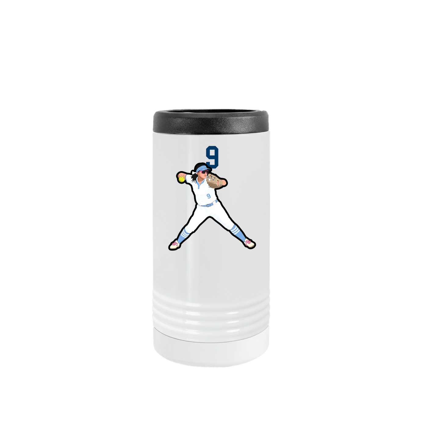 Slim Beverage Holder — Number Top in White