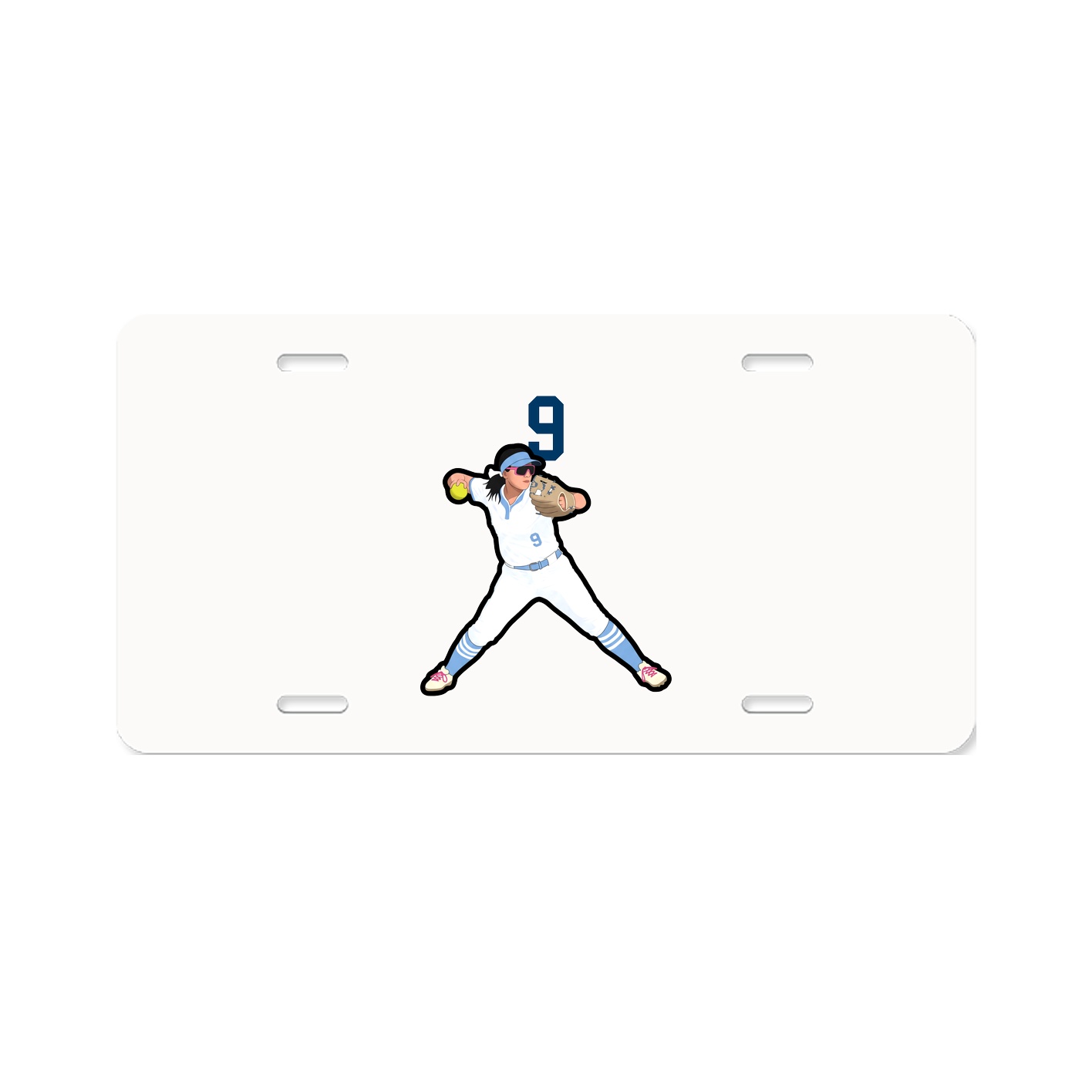 License Plate — Number Top in Classic