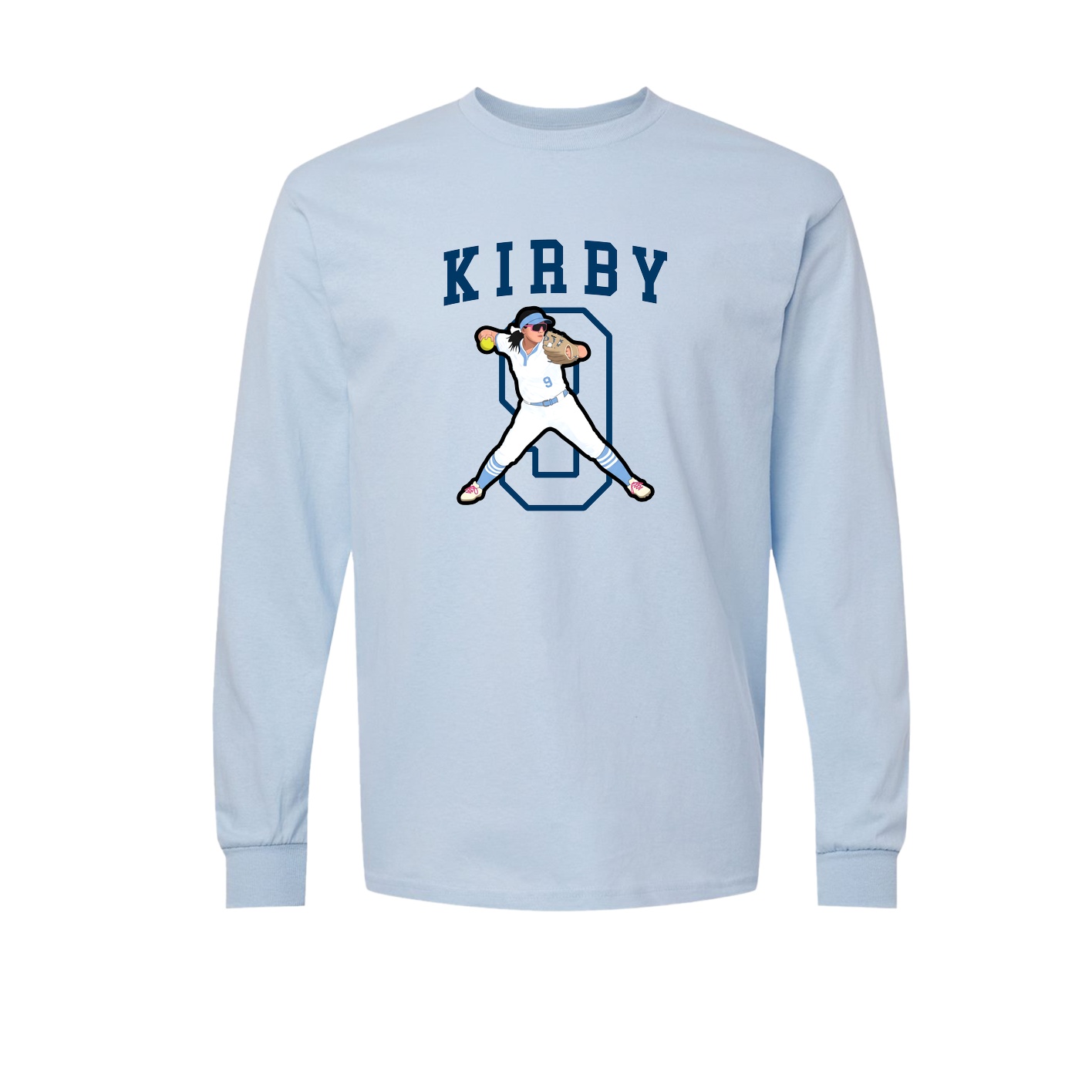 Long Sleeve Tee — Shirsey in Light Blue