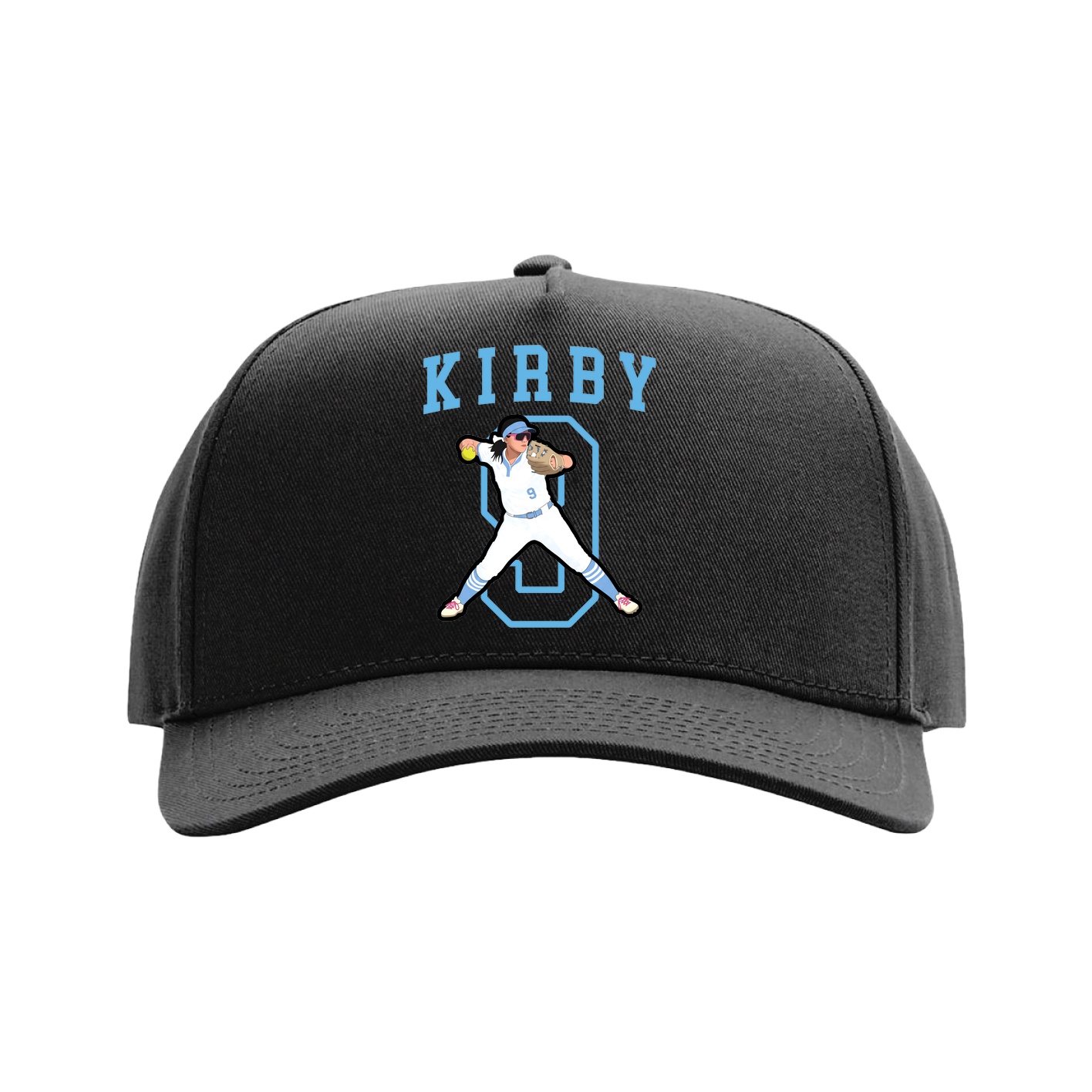 Full Fabric Five-Panel Champ Cap — Shirsey in Black