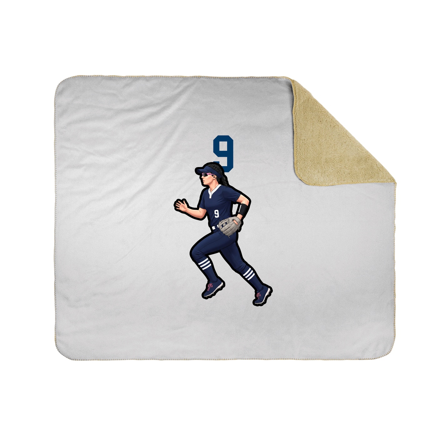 Throw Blanket — Number Top in White