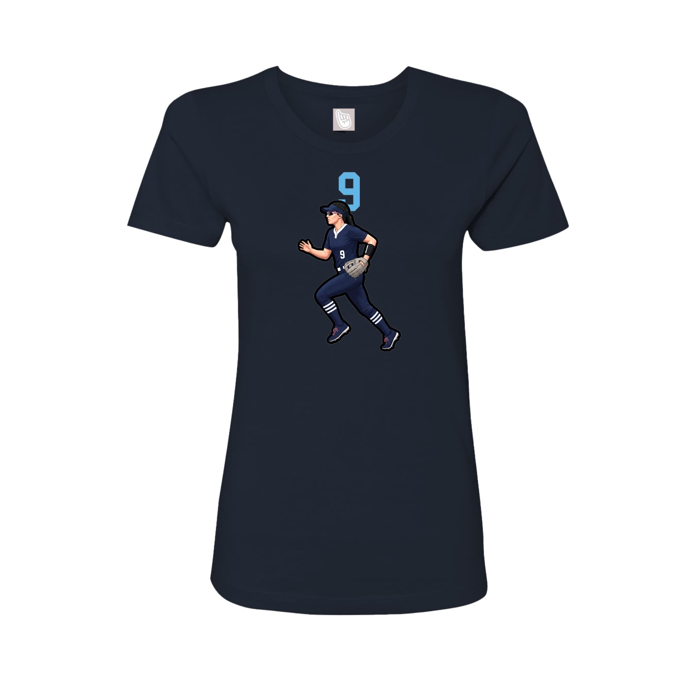 Womens Tee — Number Top in Navy