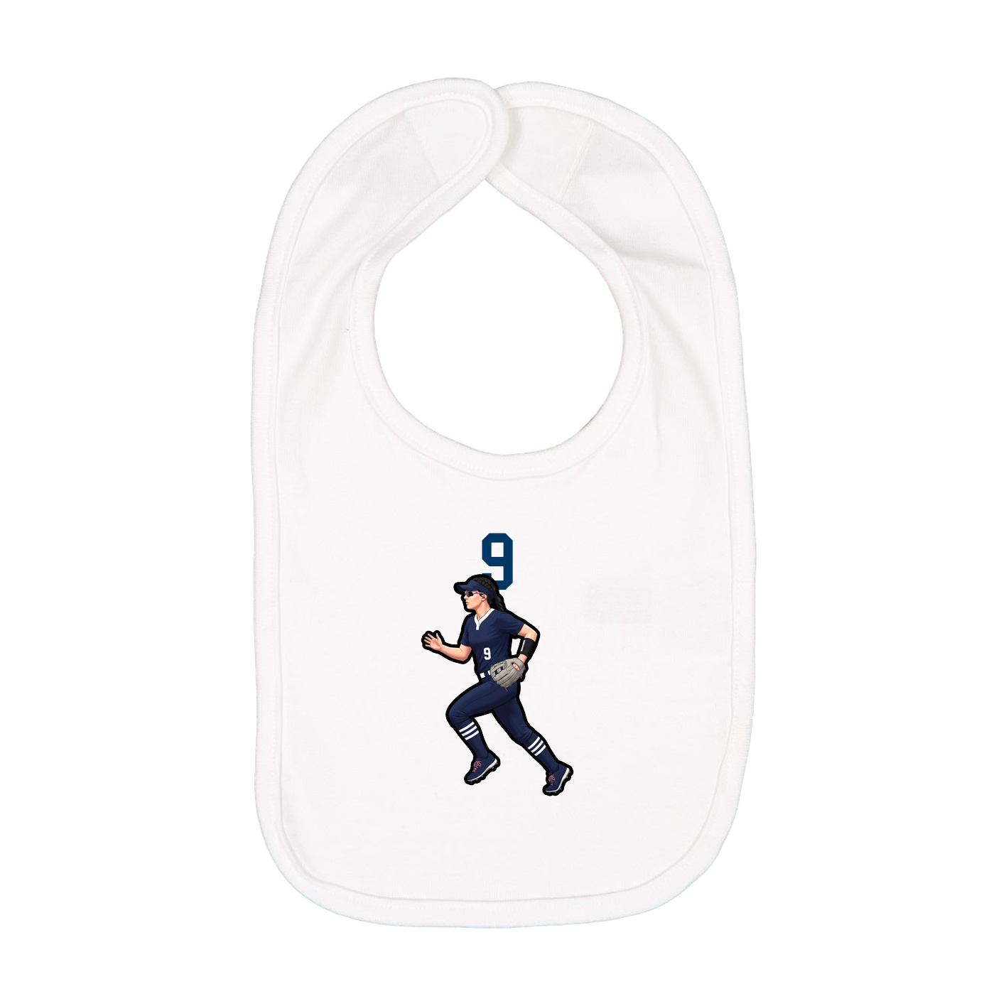 Infant Bib — Number Top in White