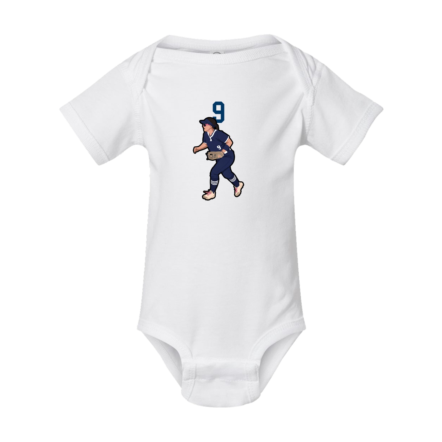 Baby Onesie — Number Top in White
