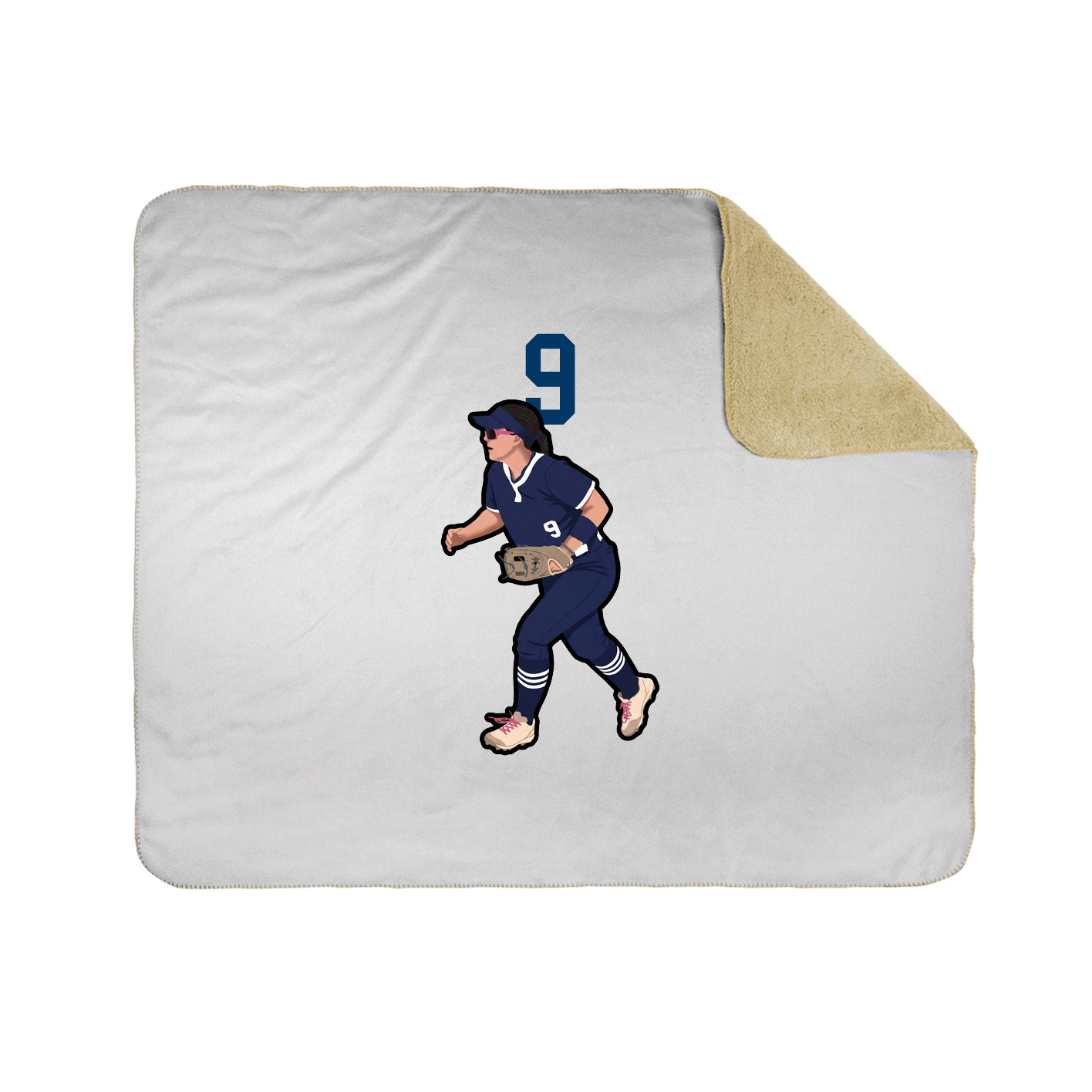 Throw Blanket — Number Top in White