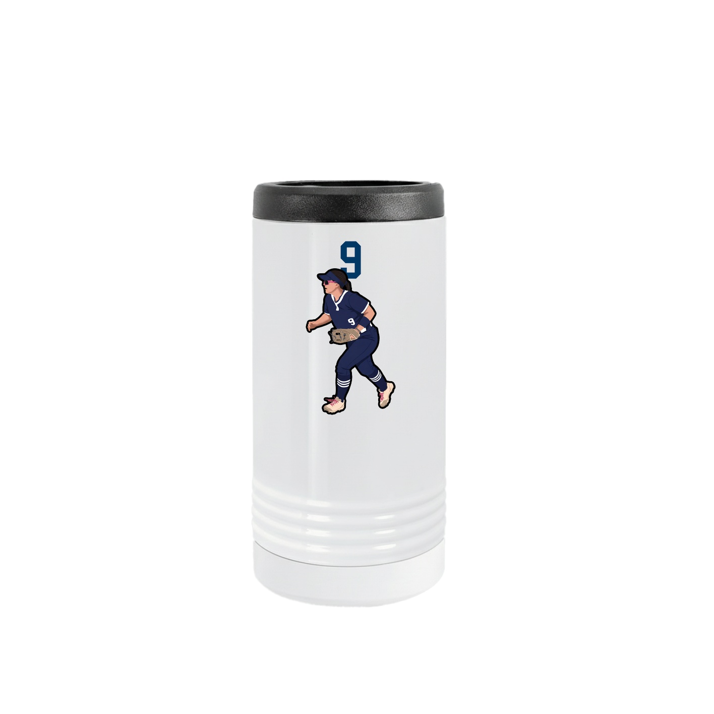 Slim Beverage Holder — Number Top in White