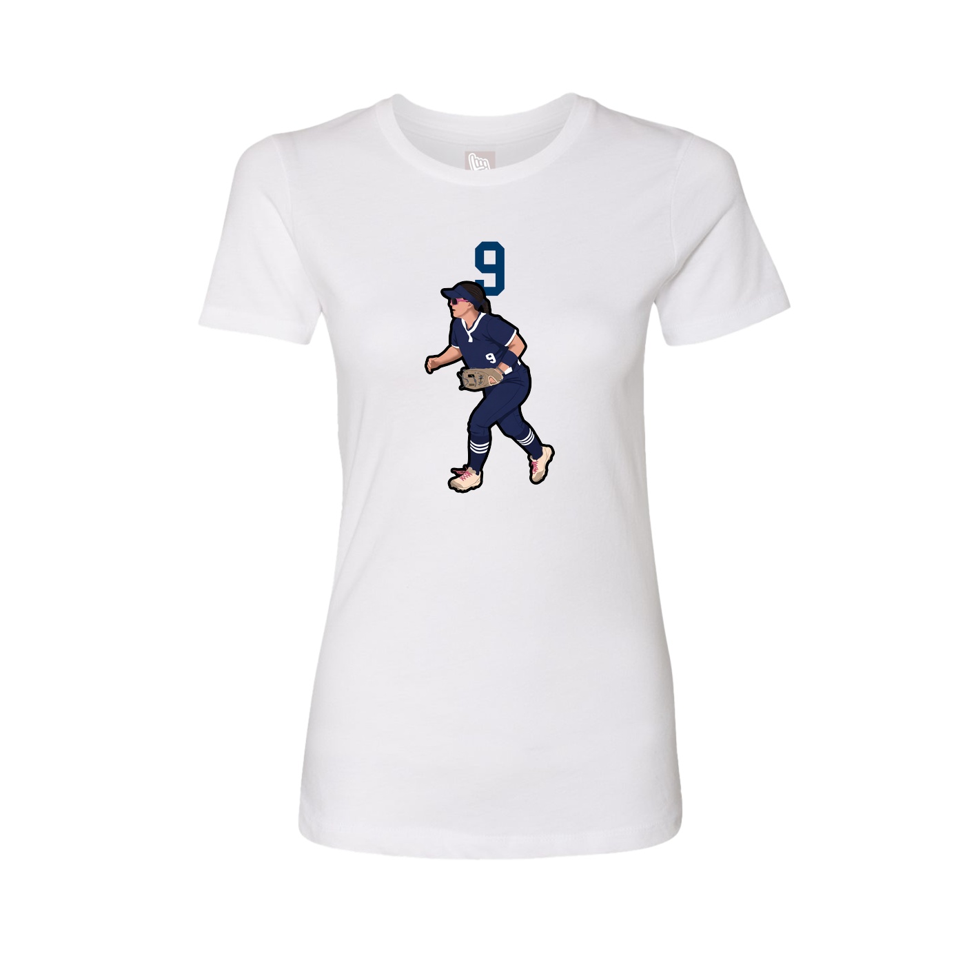 Womens Tee — Number Top in White