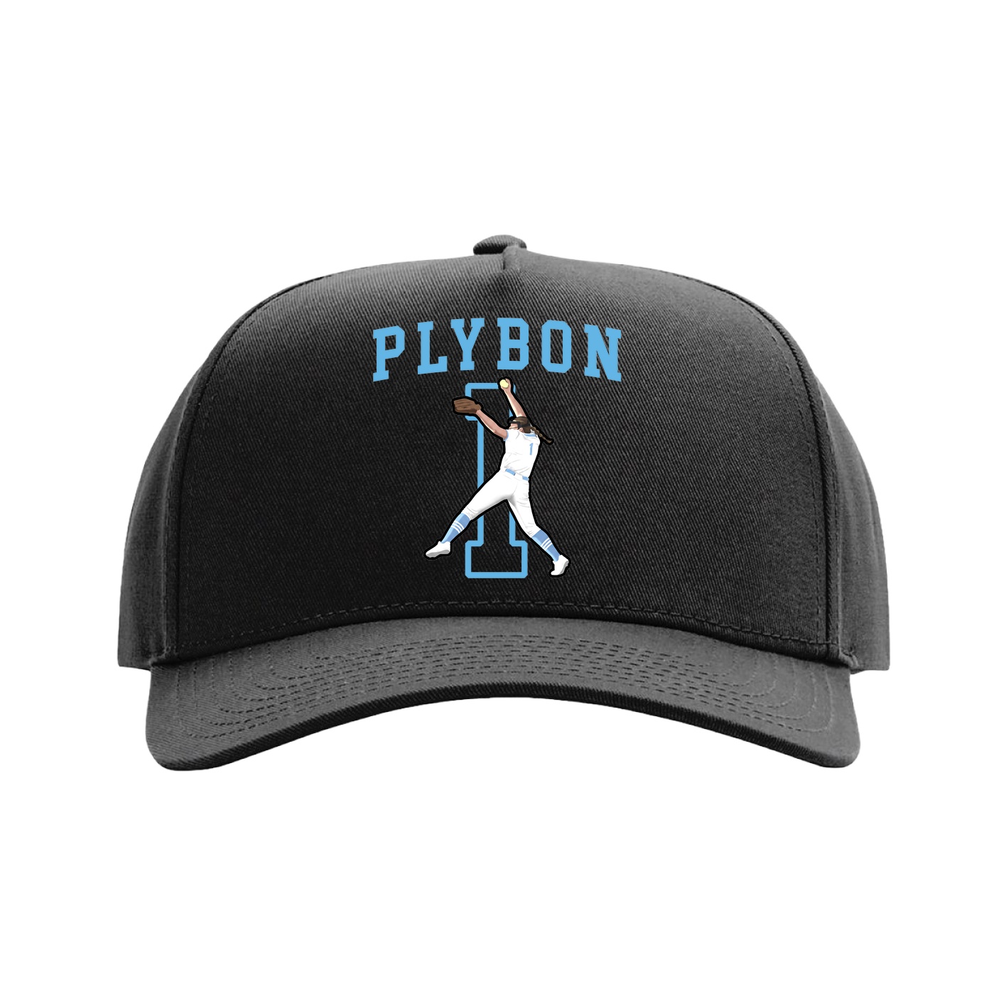 Full Fabric Five-Panel Champ Cap — Shirsey in Black