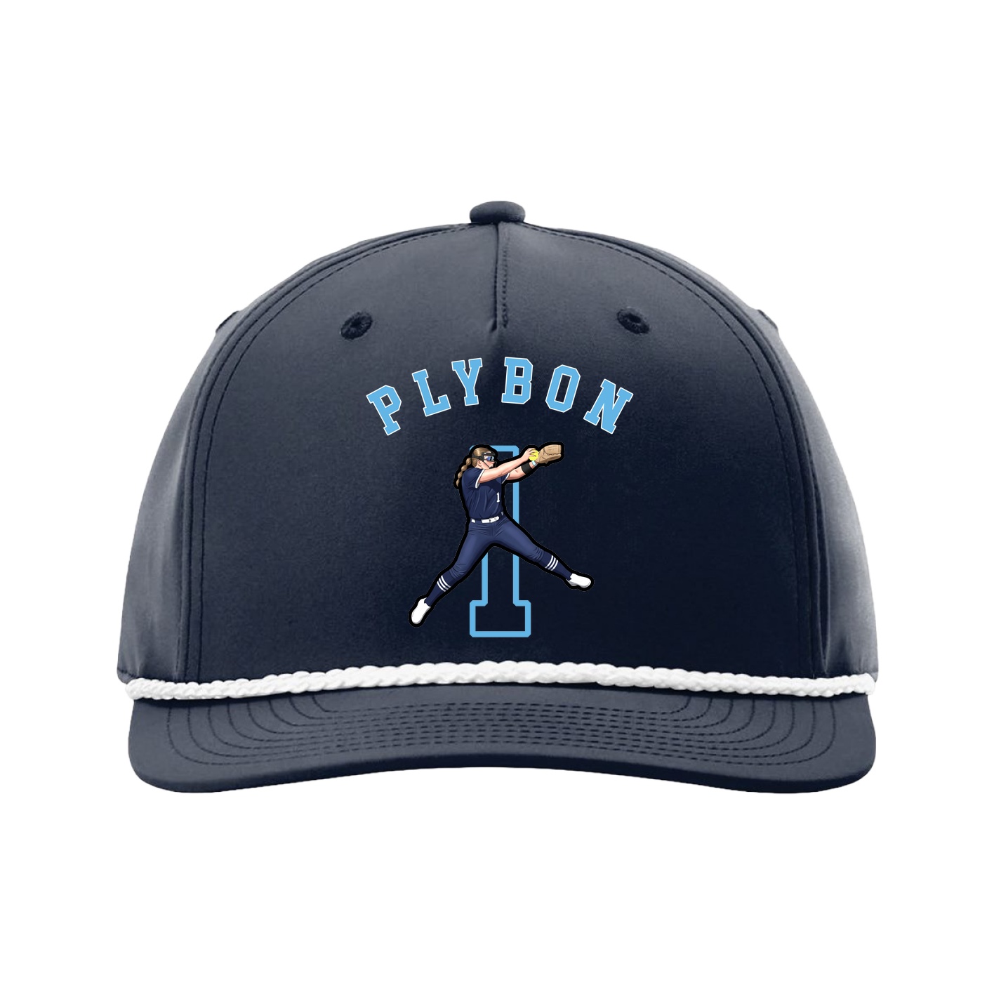 Five-Panel Classic Rope Cap — Shirsey Arch in Navy