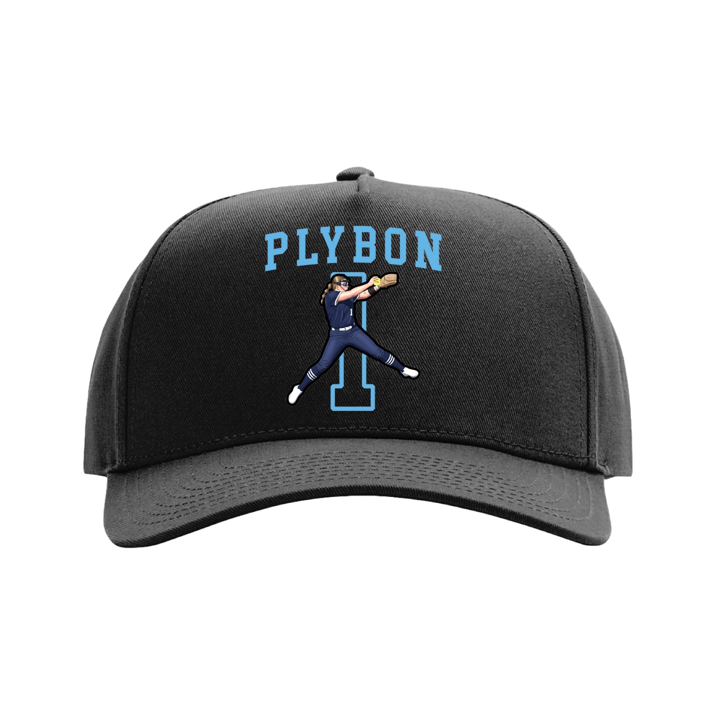 Full Fabric Five-Panel Champ Cap — Shirsey in Black