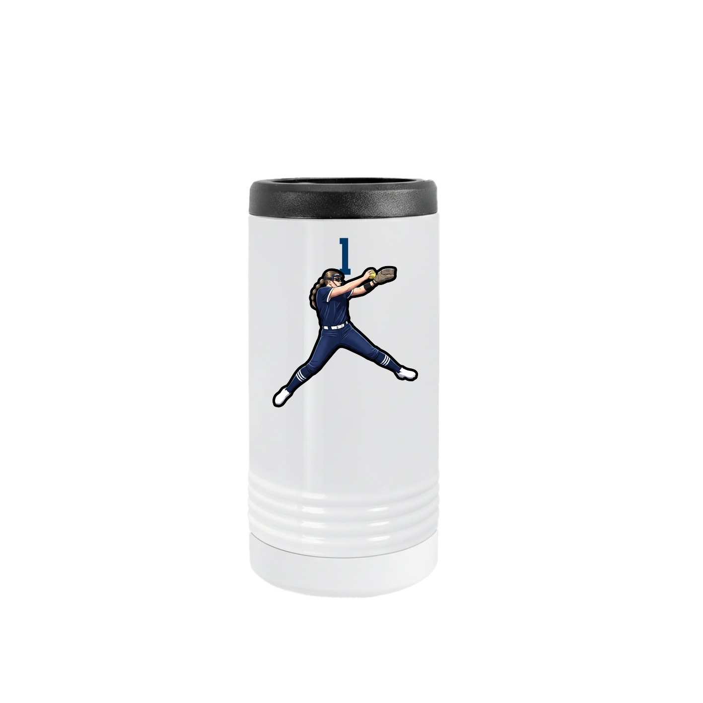 Slim Beverage Holder — Number Top in White