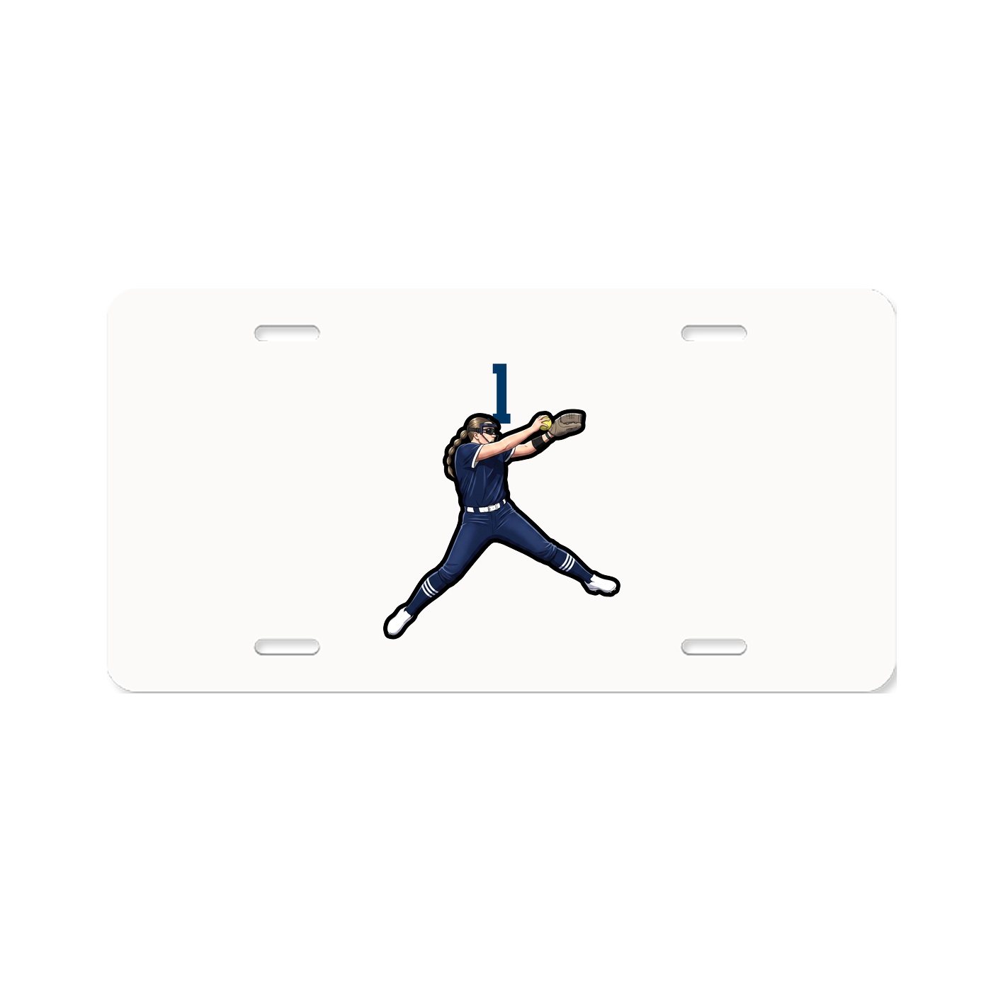 License Plate — Number Top in Classic