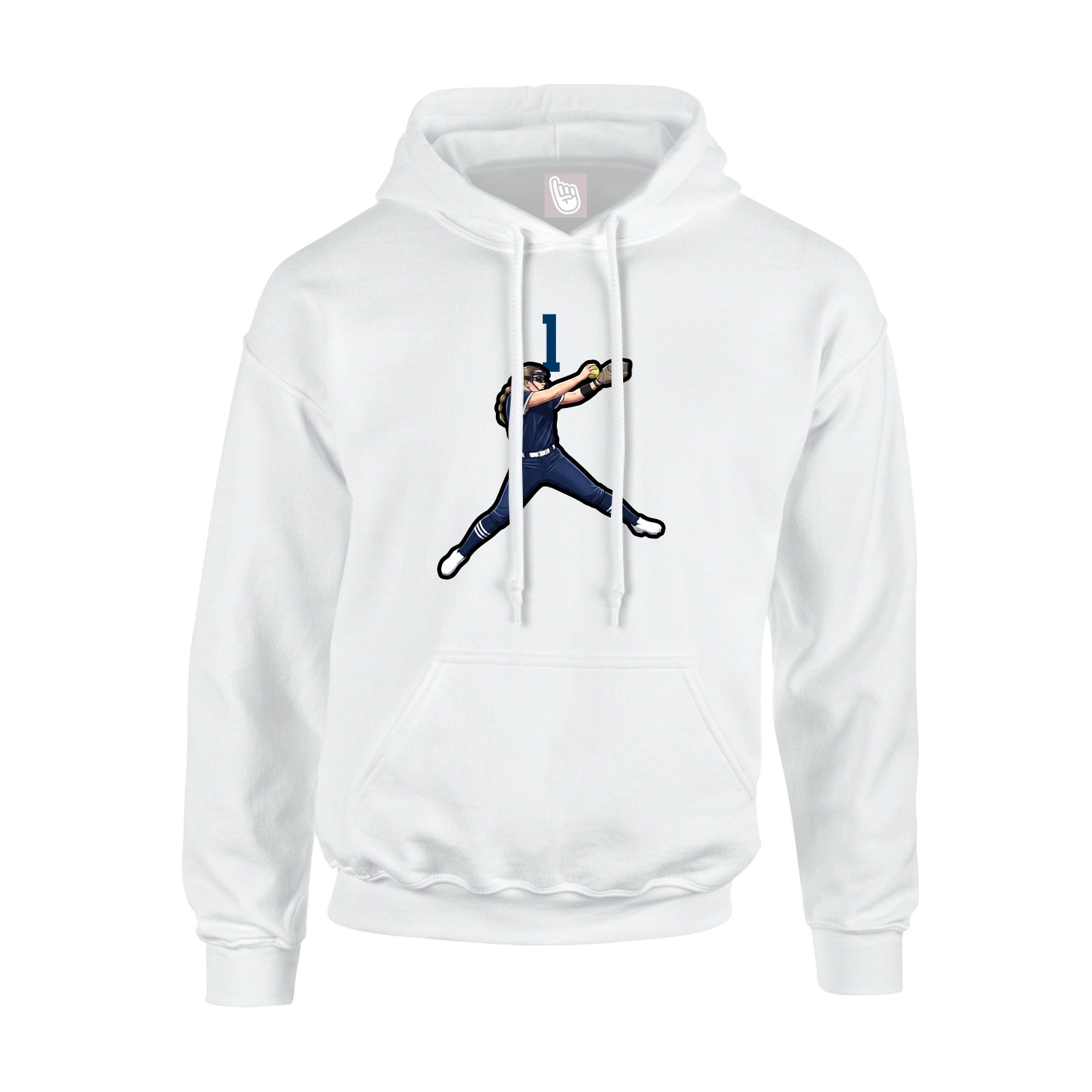 Hoodie — Number Top in White