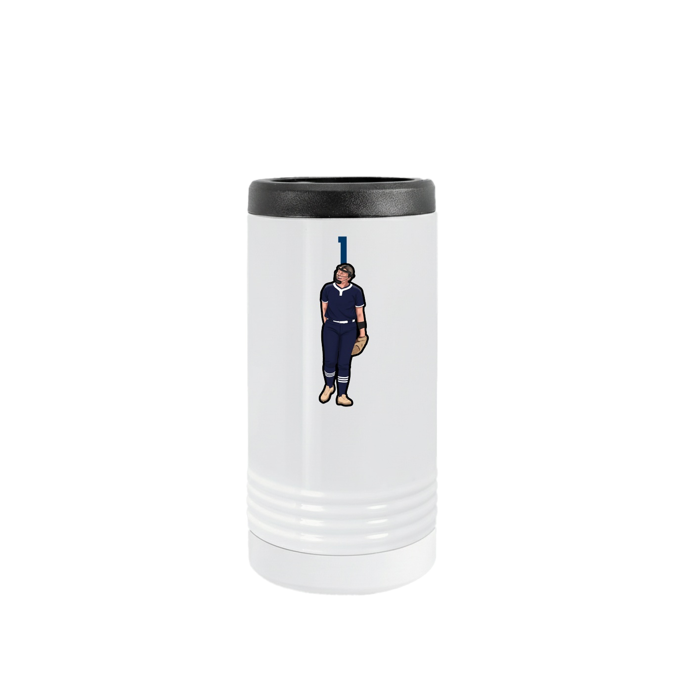 Slim Beverage Holder — Number Top in White
