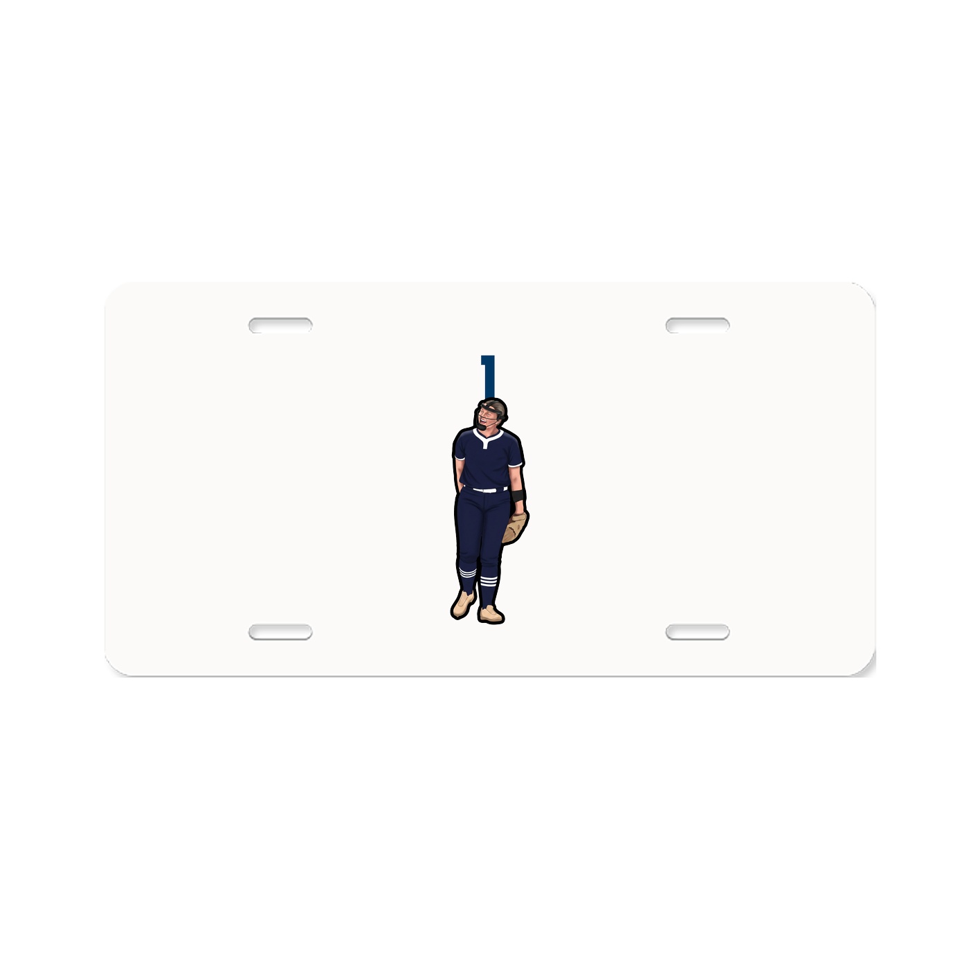 License Plate — Number Top in Classic