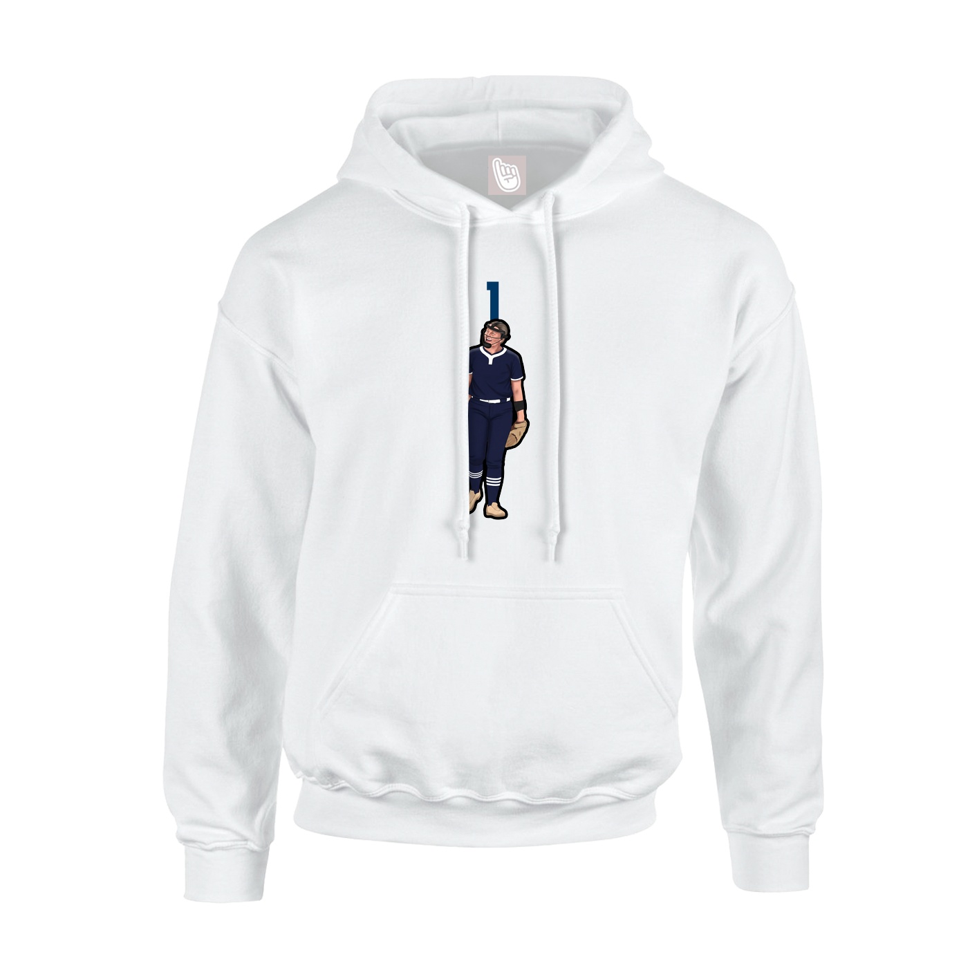 Hoodie — Number Top in White