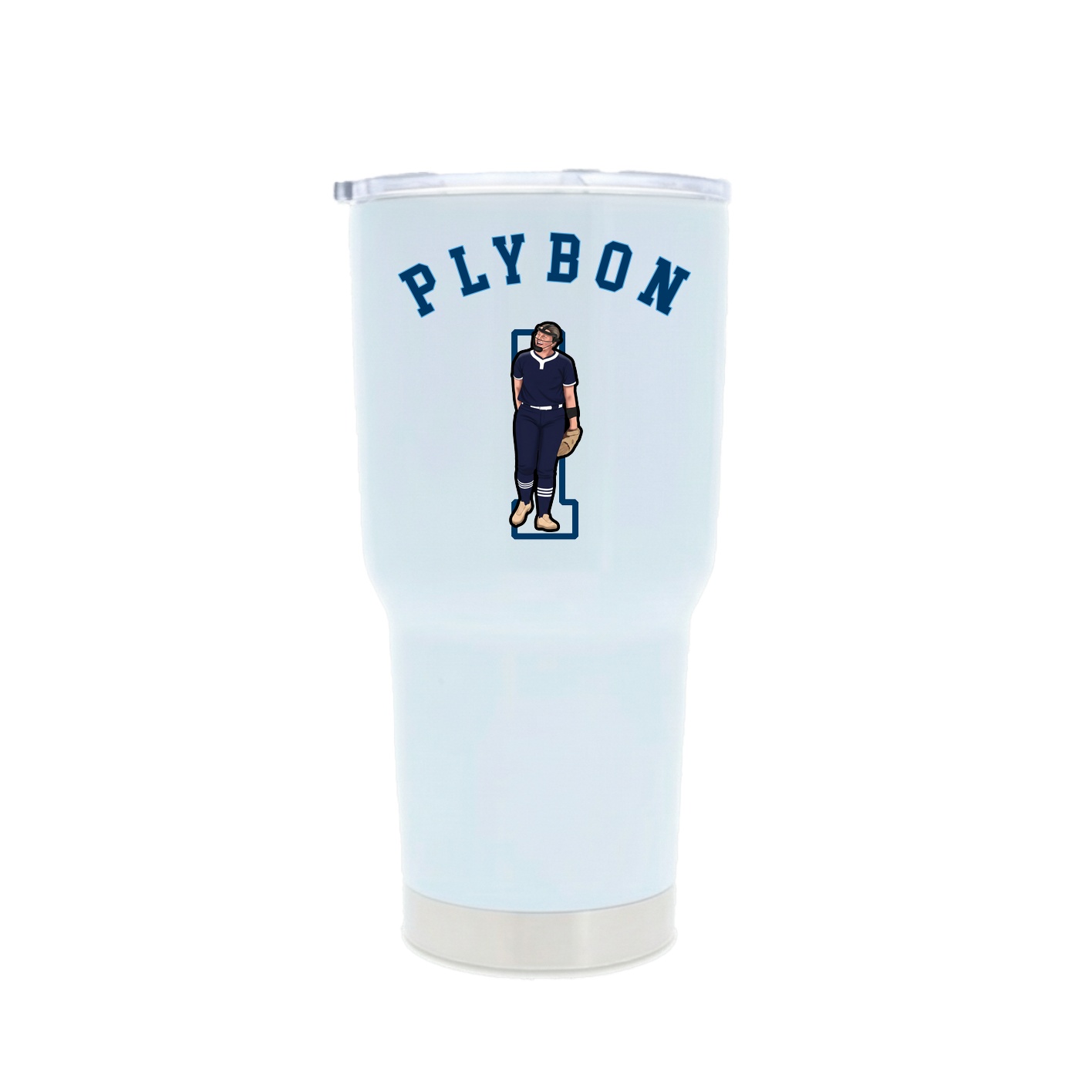 30oz Stainless Steel Tumbler — Shirsey Arch in White