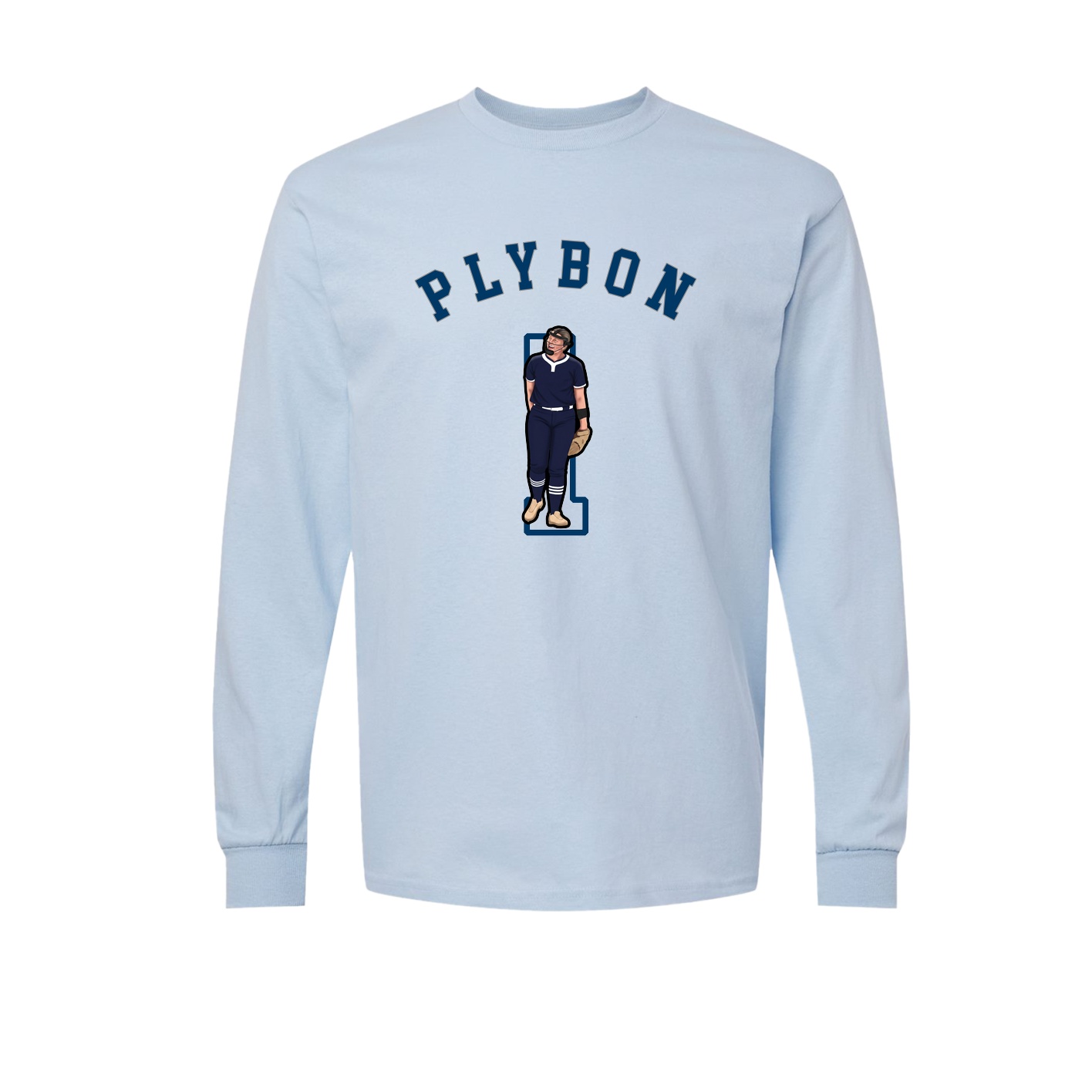 Long Sleeve Tee — Shirsey Arch in Light Blue