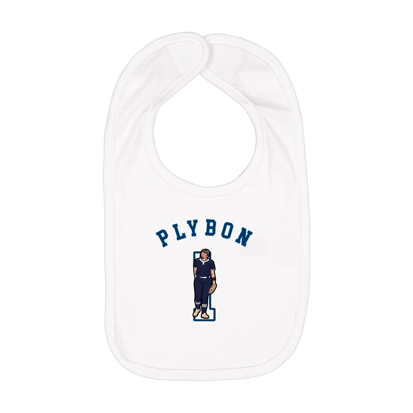 Infant Bib — Shirsey Arch in White