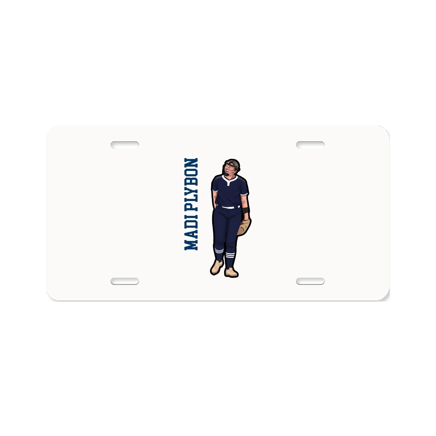 License Plate — Name Vertical in Classic