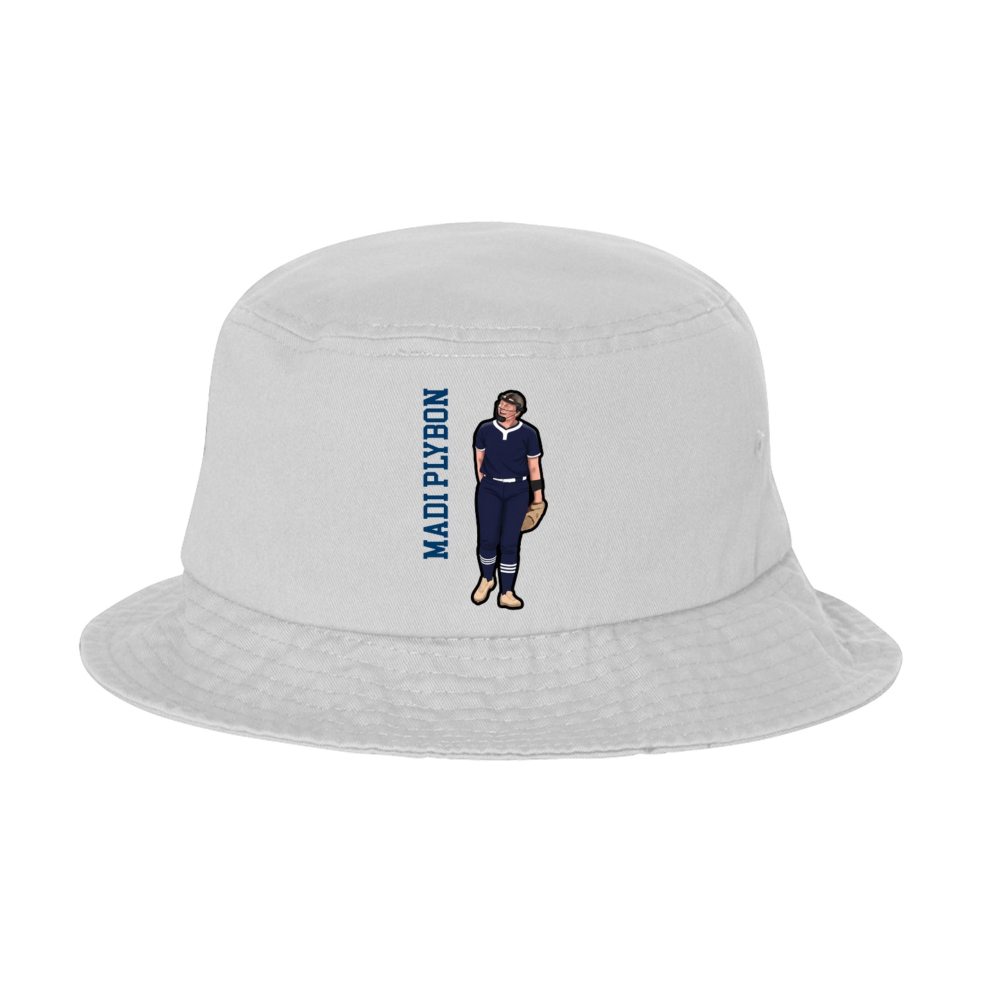 Bucket Cap — Name Vertical in White