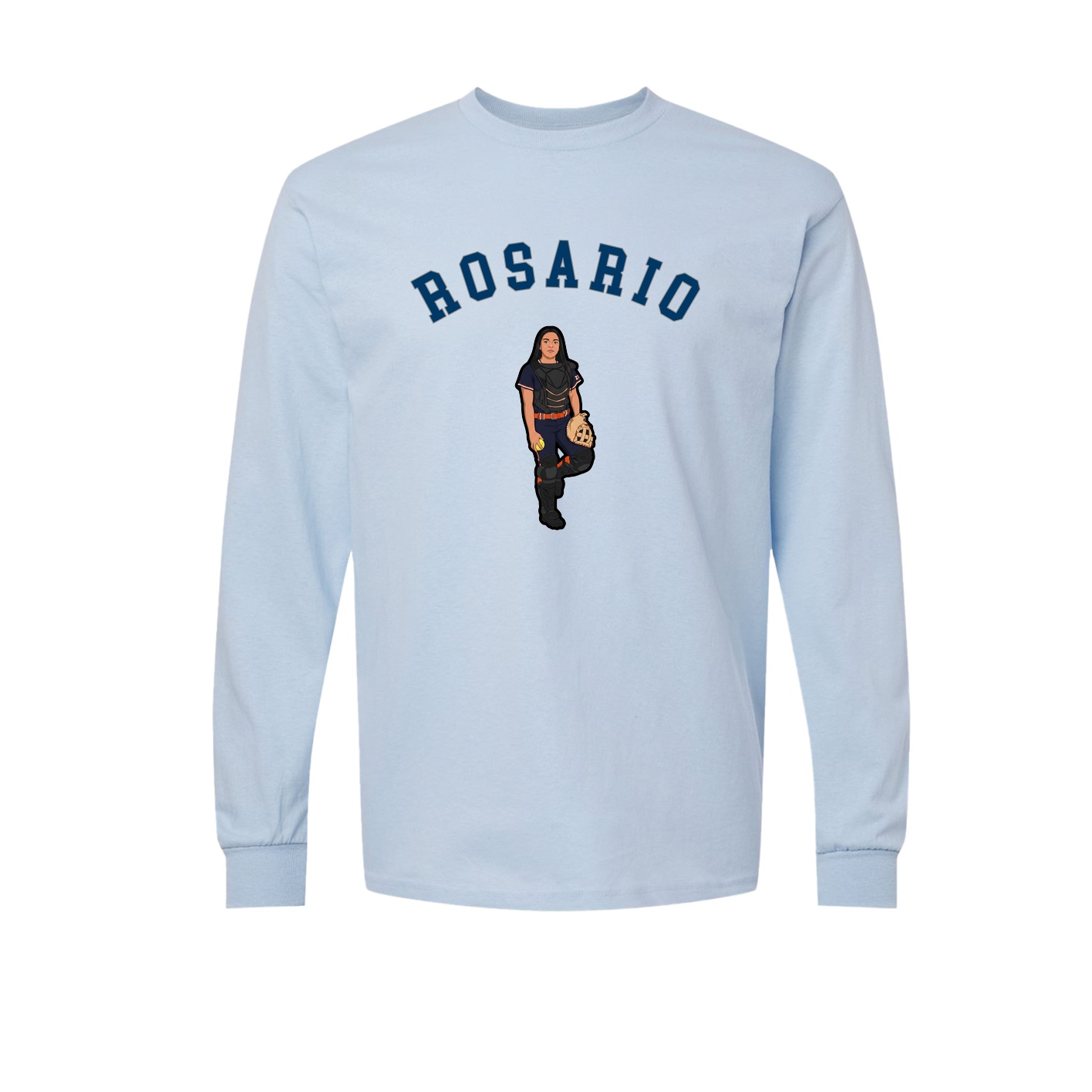 Long Sleeve Tee — Shirsey Arch in Light Blue