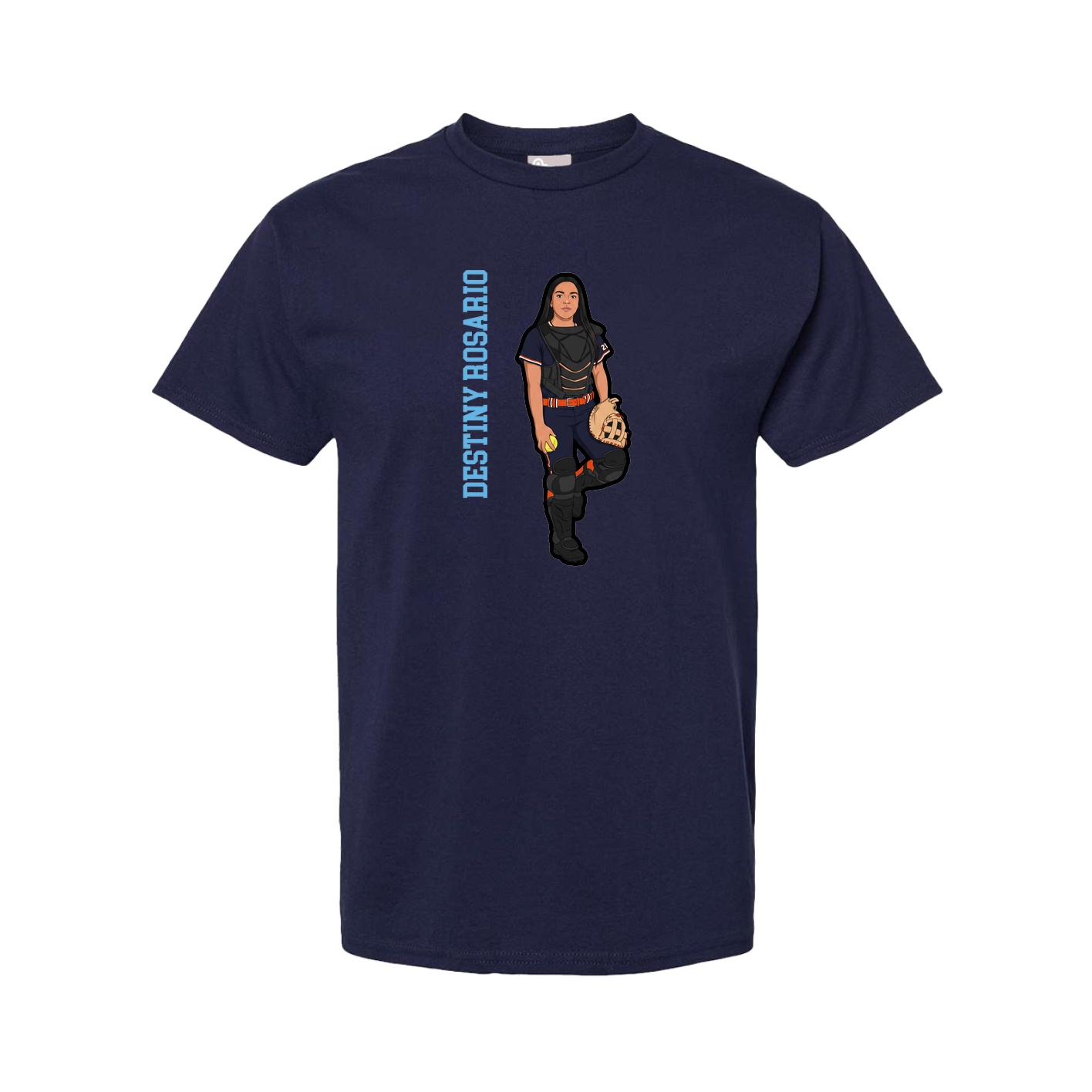Youth Tee — Name Vertical in Navy