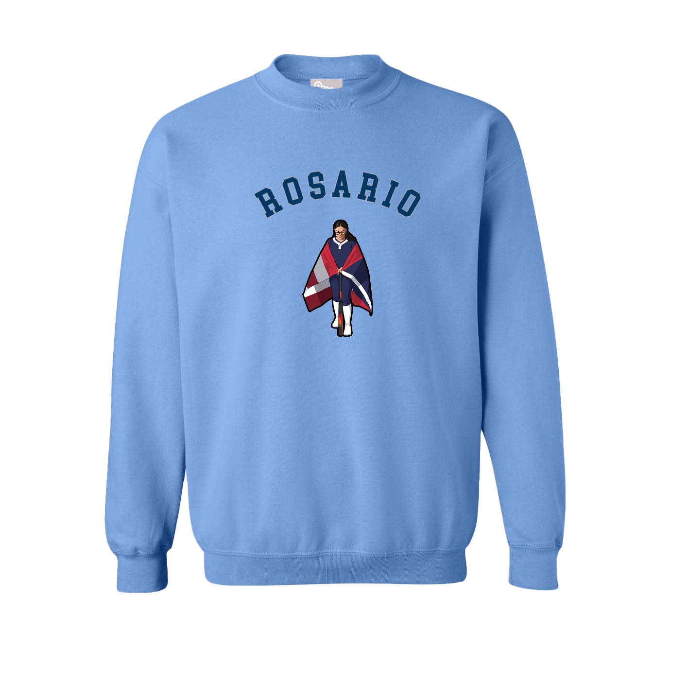 Fleece Crew — Shirsey Arch in Powder Blue