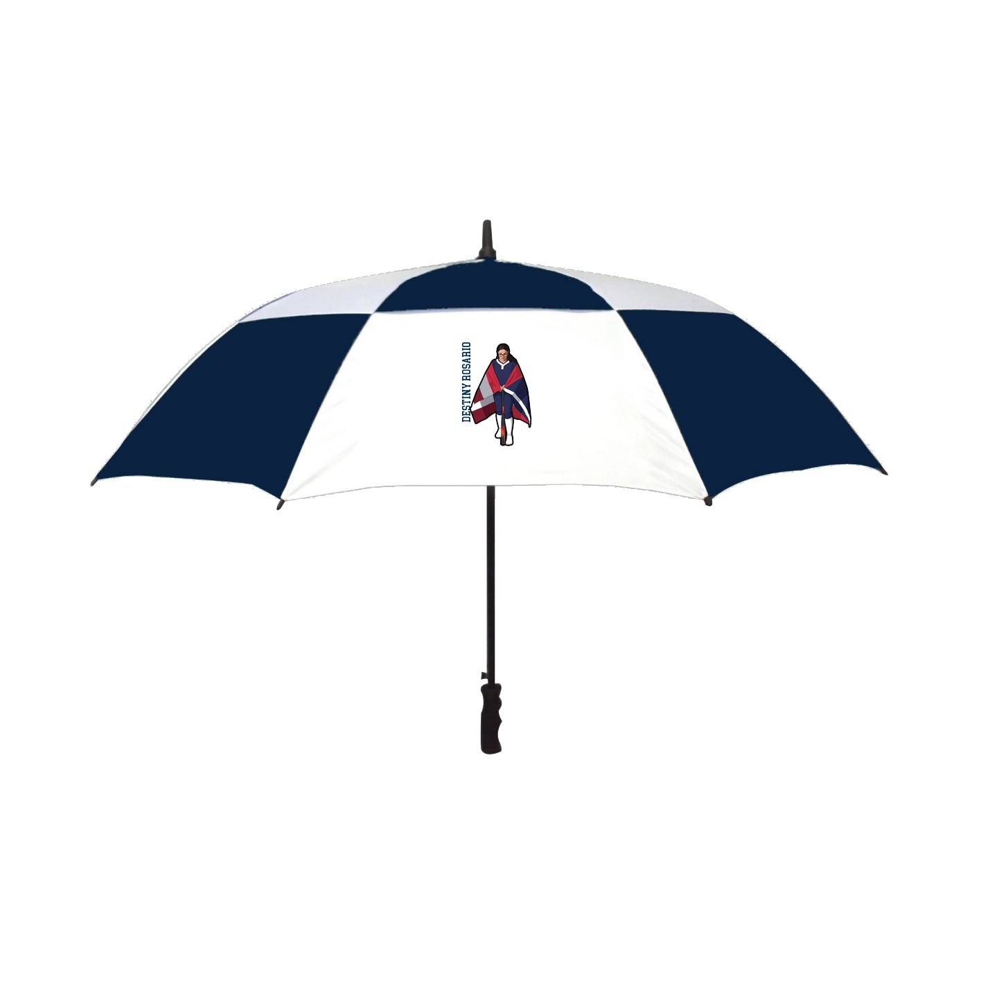 Golf Umbrella — Name Vertical in Navy