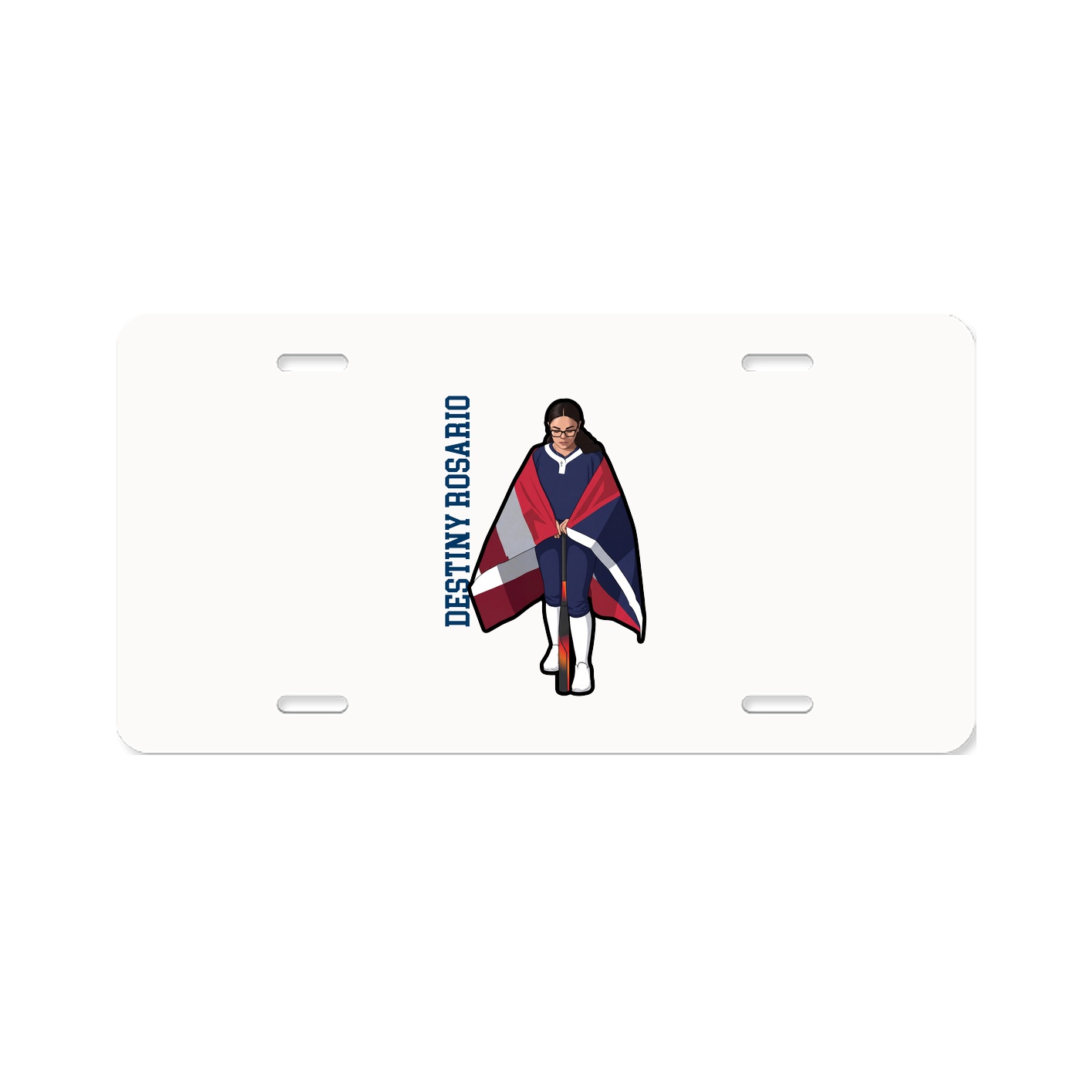 License Plate — Name Vertical in Classic