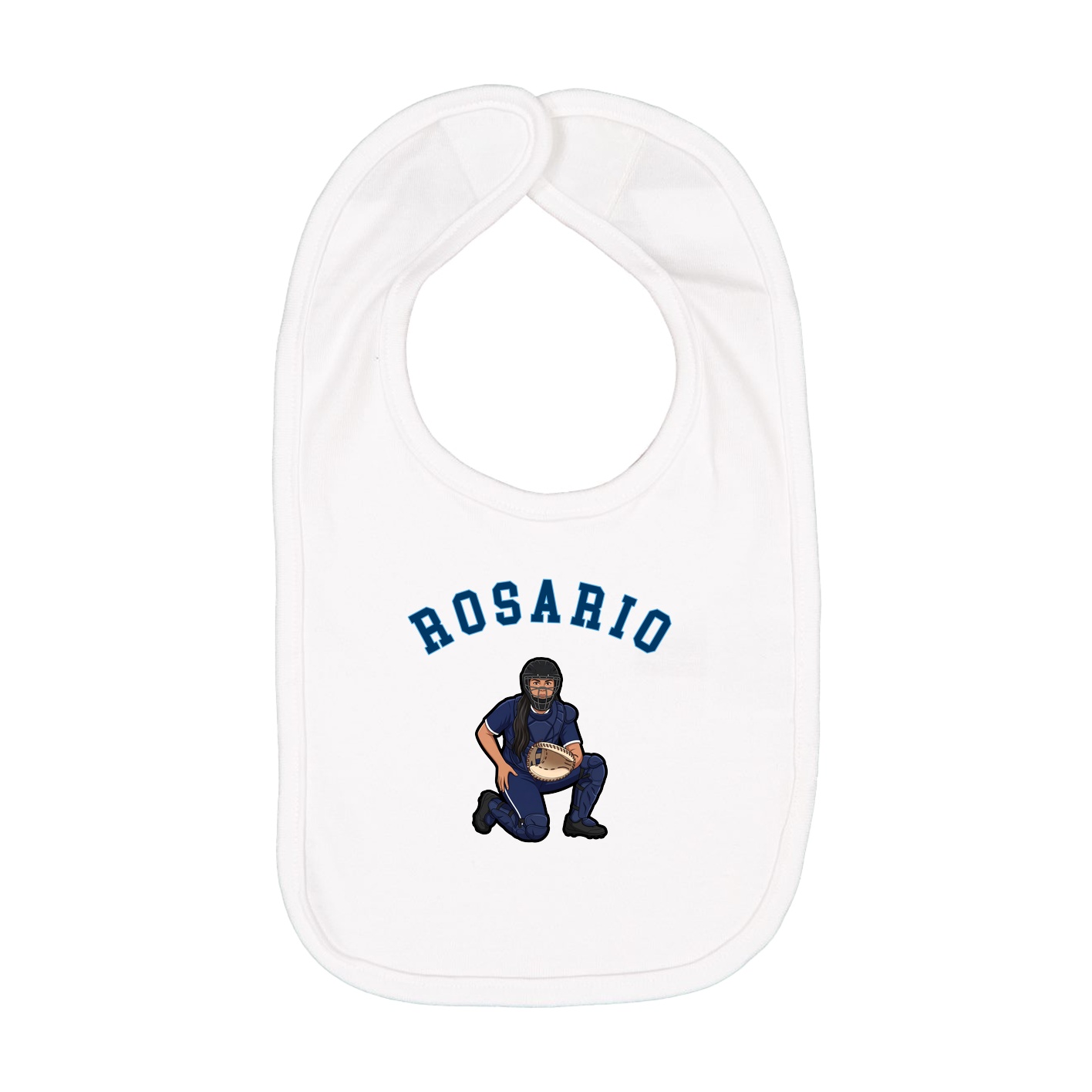 Infant Bib — Shirsey Arch in White