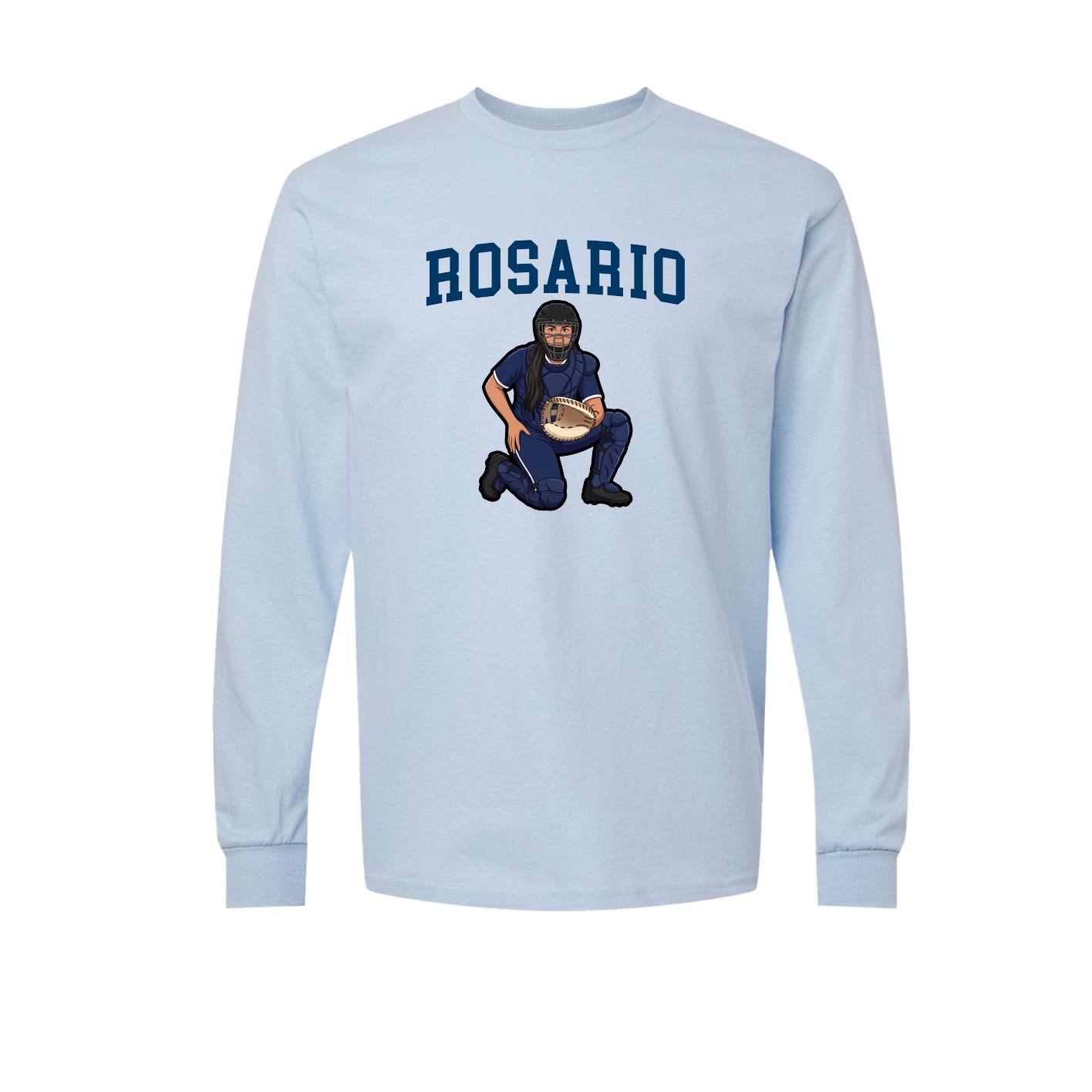 Long Sleeve Tee — Shirsey in Light Blue