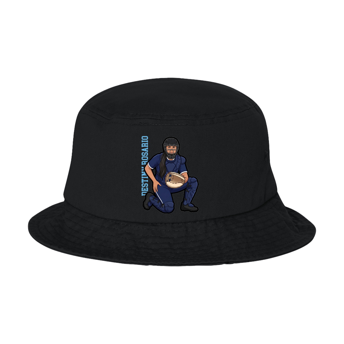 Bucket Cap — Name Vertical in Black