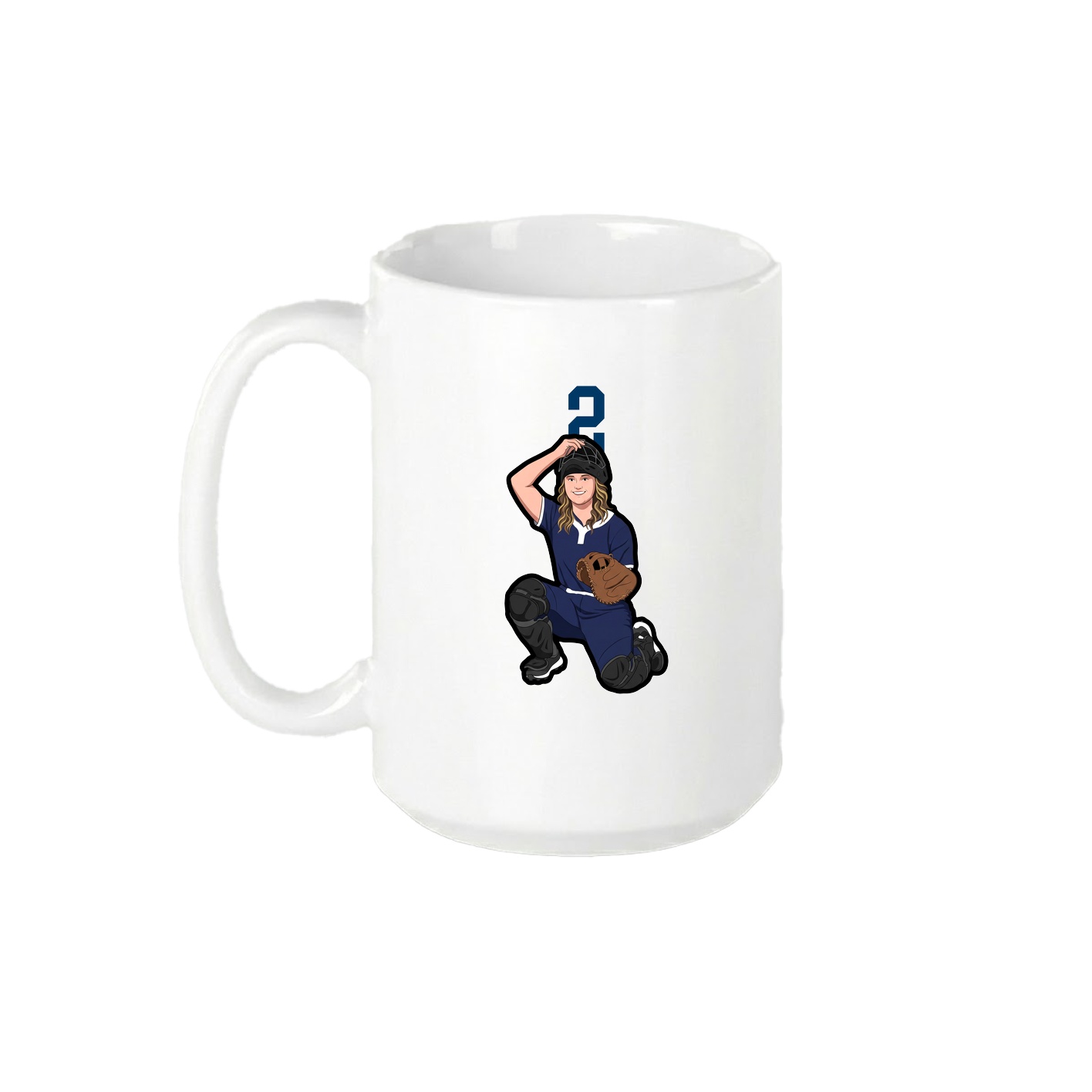 15oz Coffee Mug — Number Top in White
