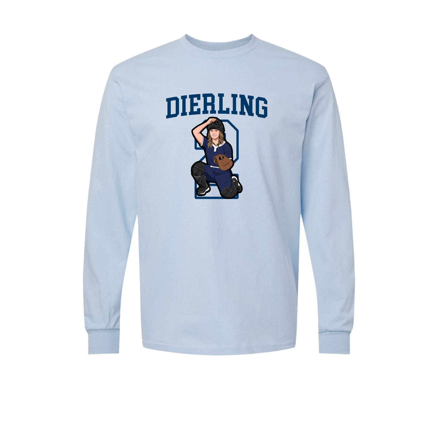 Long Sleeve Tee — Shirsey in Light Blue