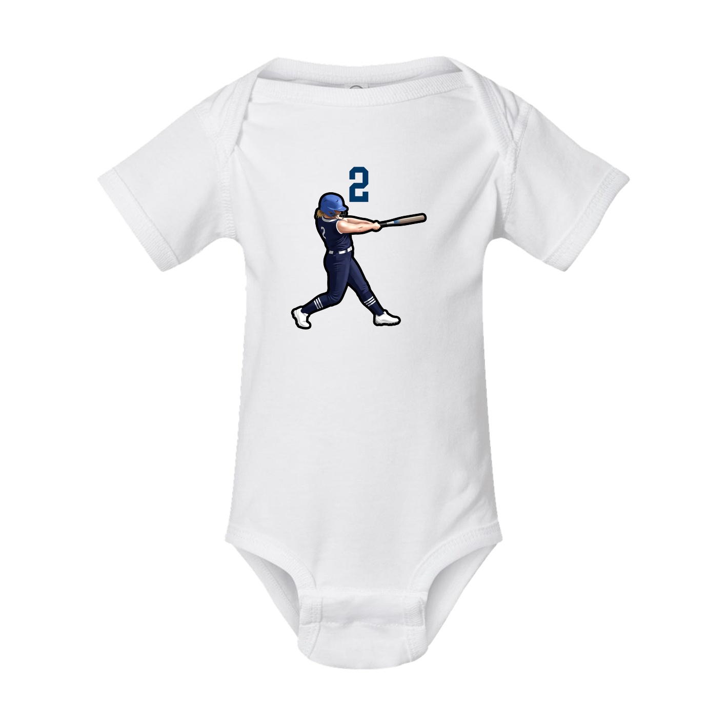Baby Onesie — Number Top in White